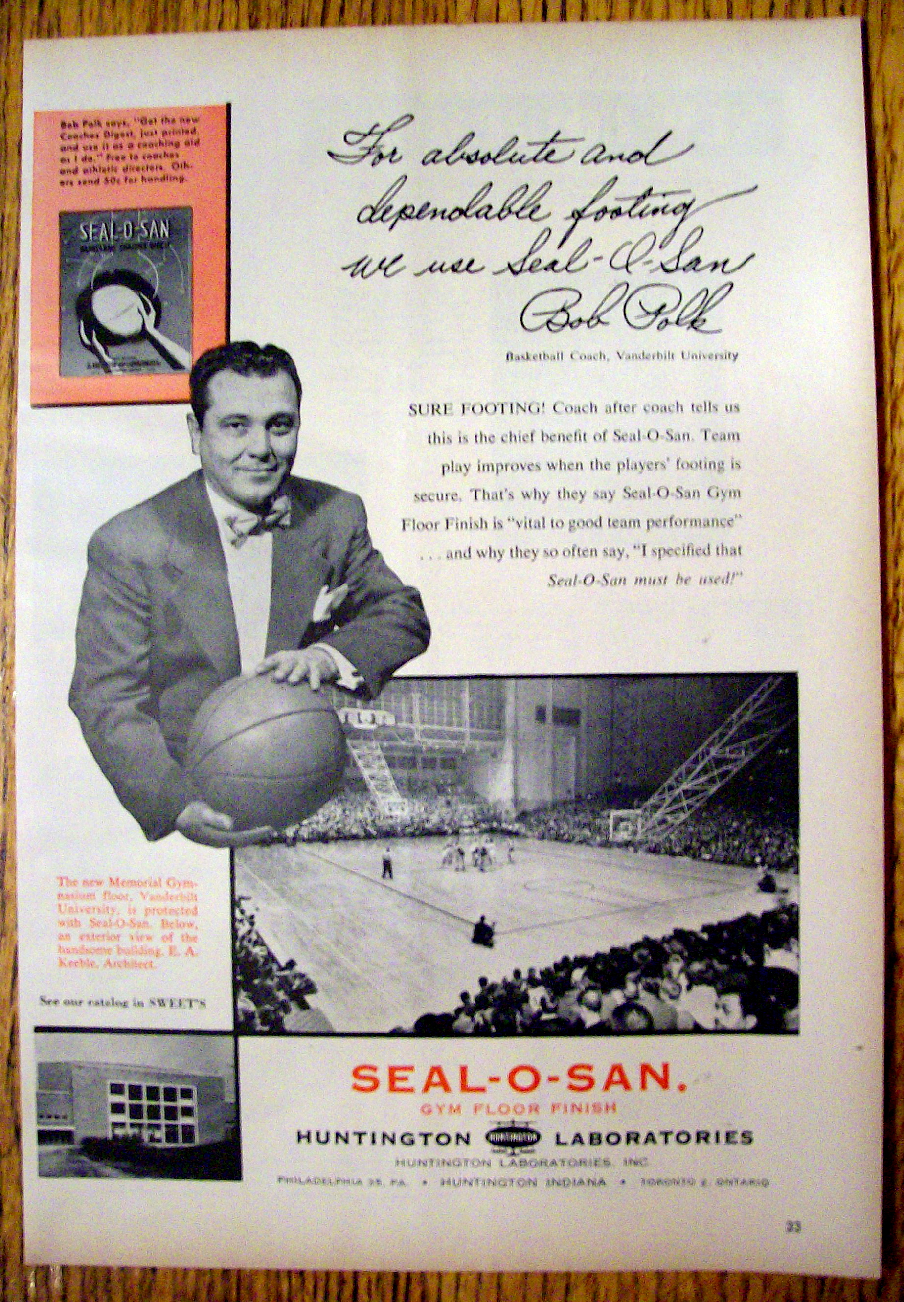 Vintage Ad: 1955 Seal-O-San with Bob Polk