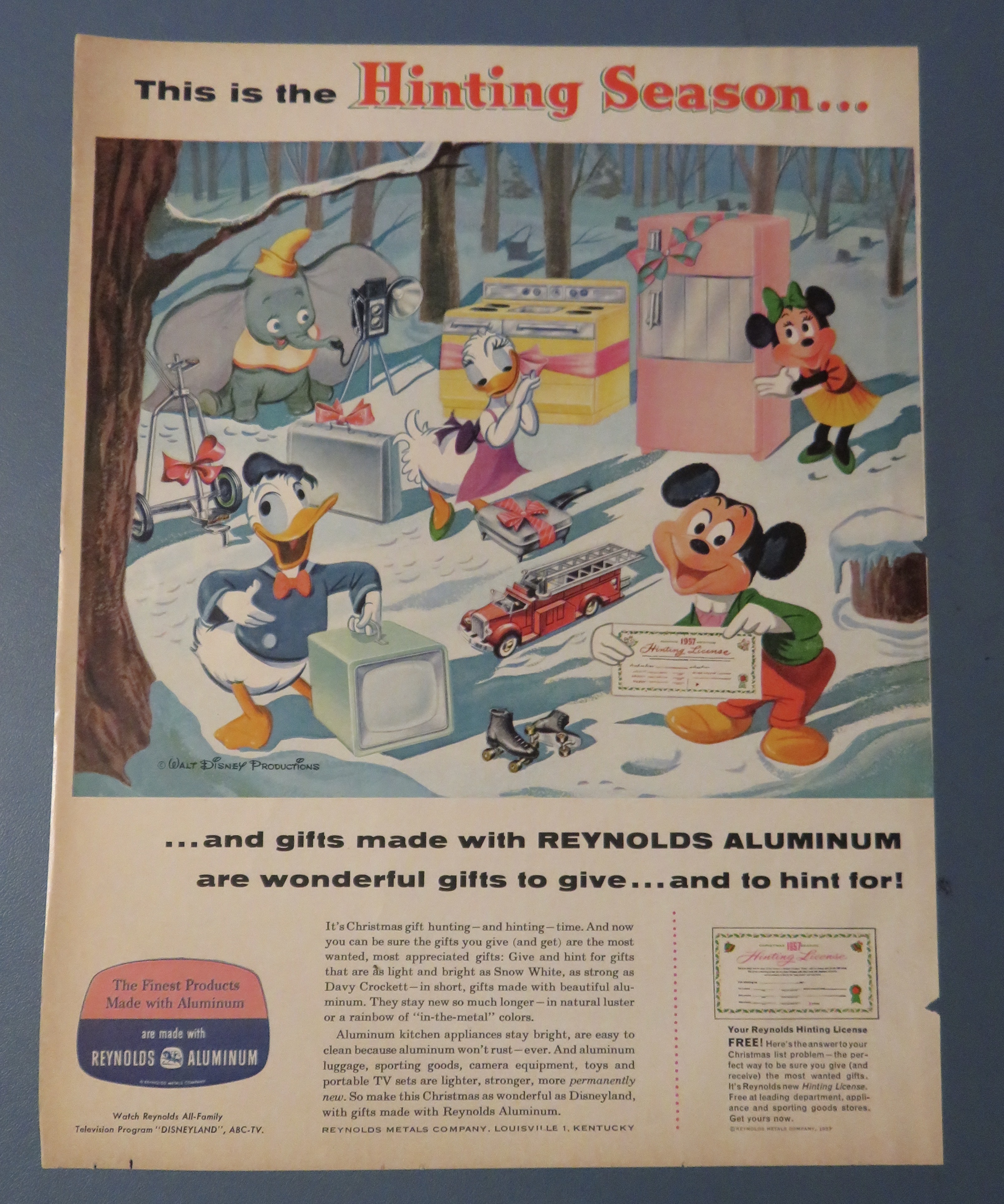 1957 Reynolds Aluminum with Mickey & Friends