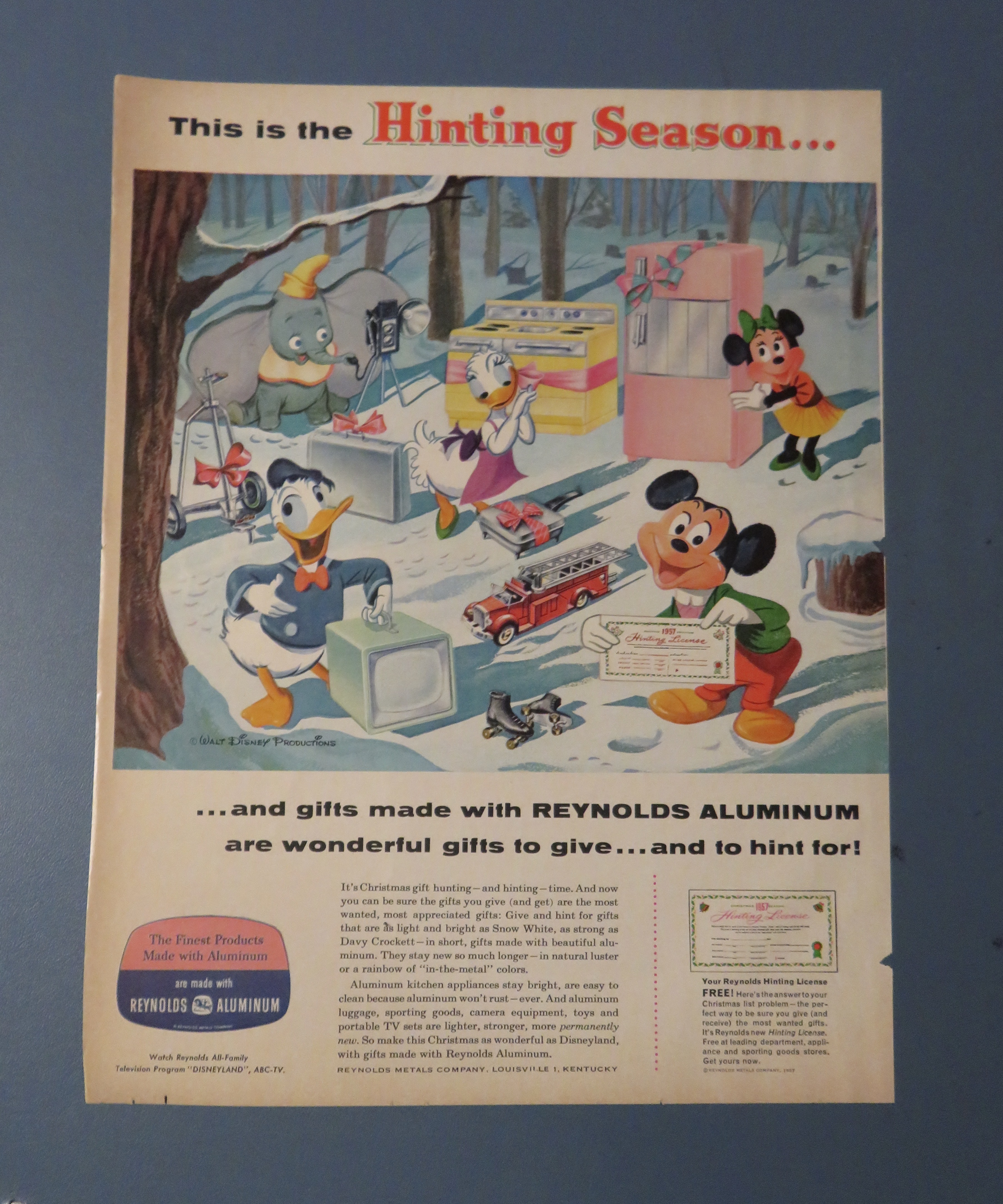 1957 Reynolds Aluminum with Mickey & Friends