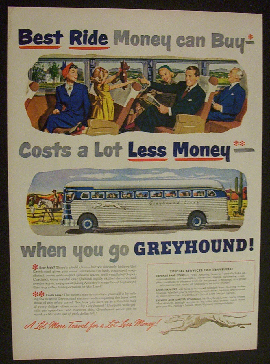 Vintage Ad: 1950  Greyhound