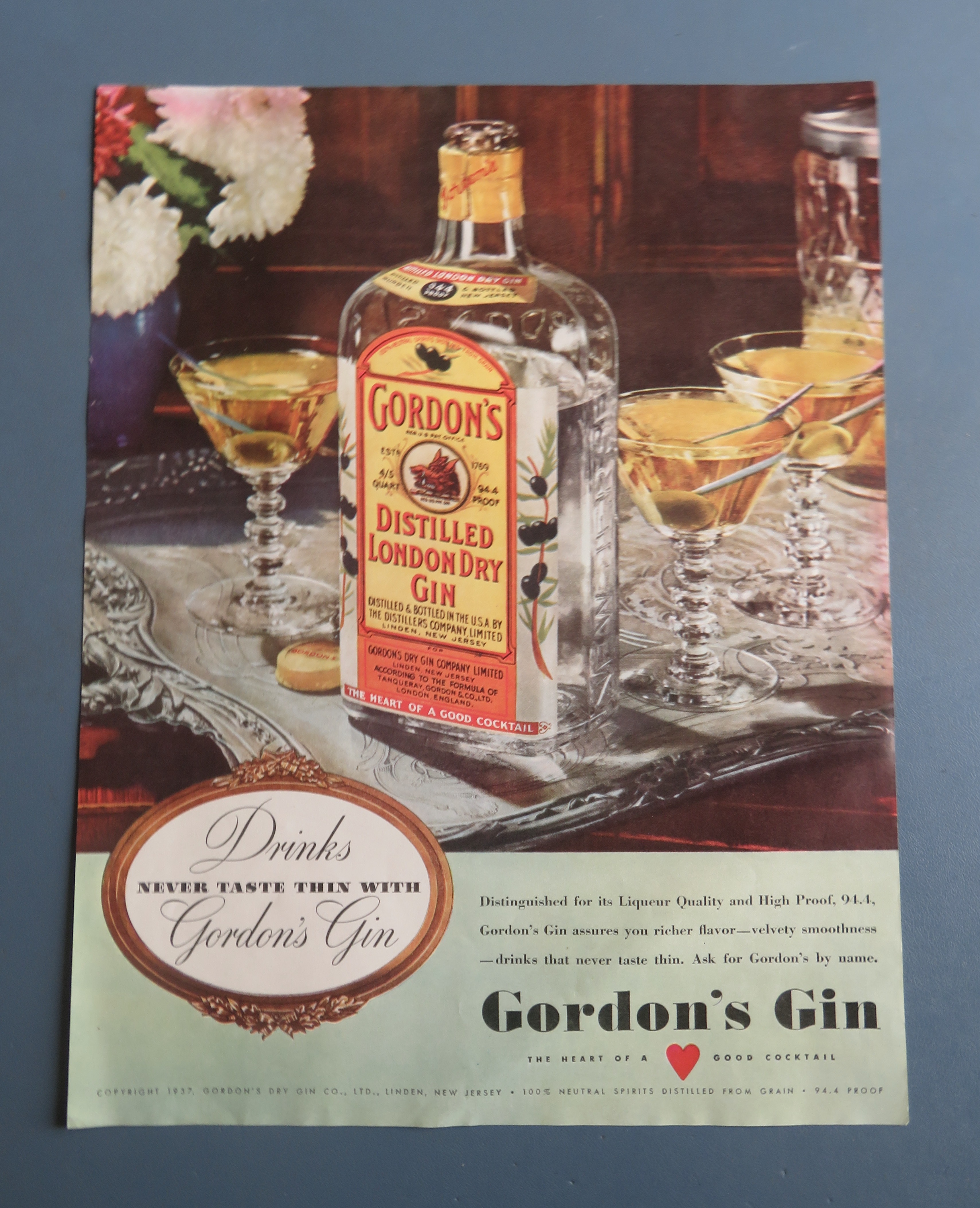 Gordon's Distilled London Dry Gin with Bottle Of Gin