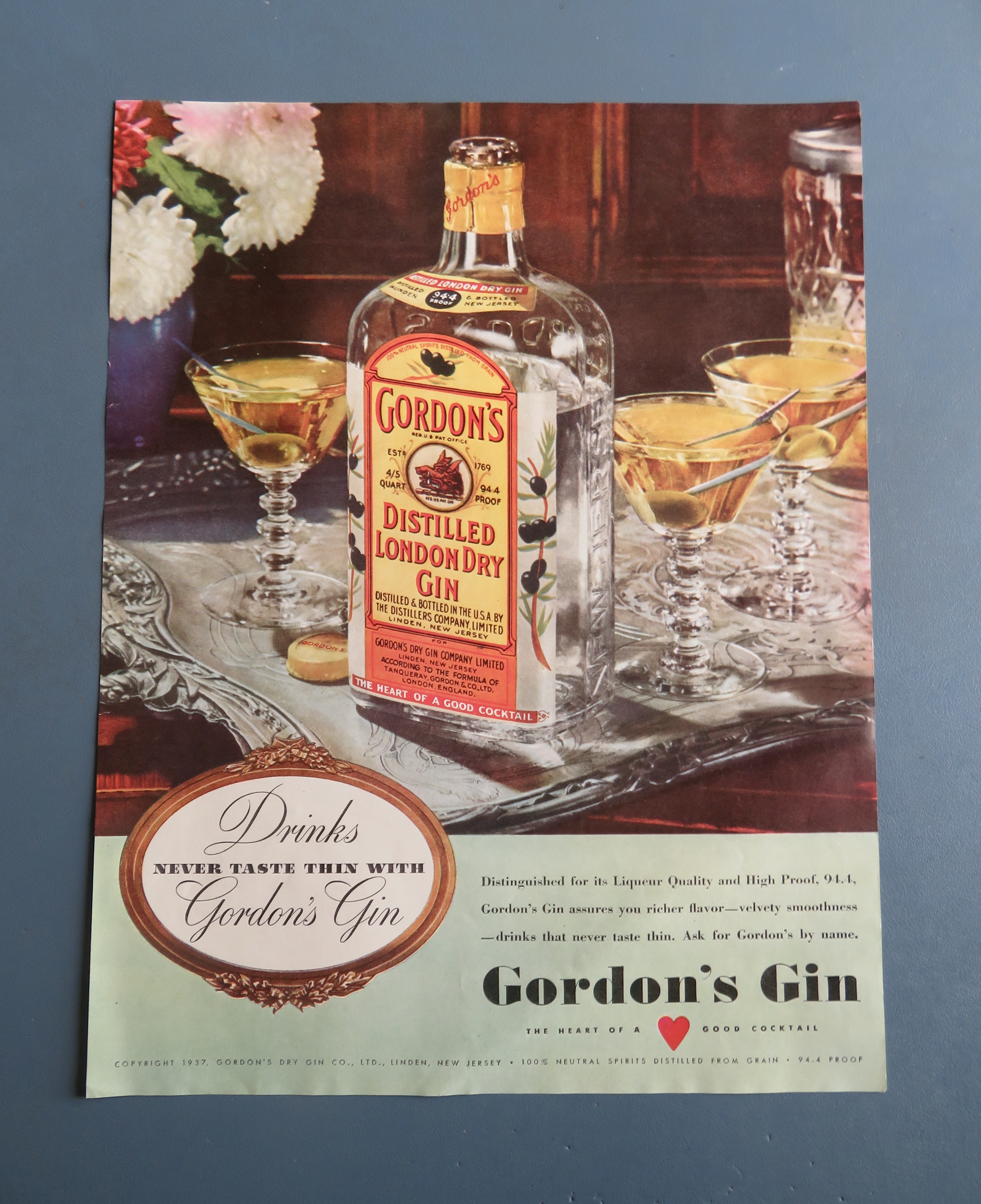 Gordon's Distilled London Dry Gin with Bottle Of Gin