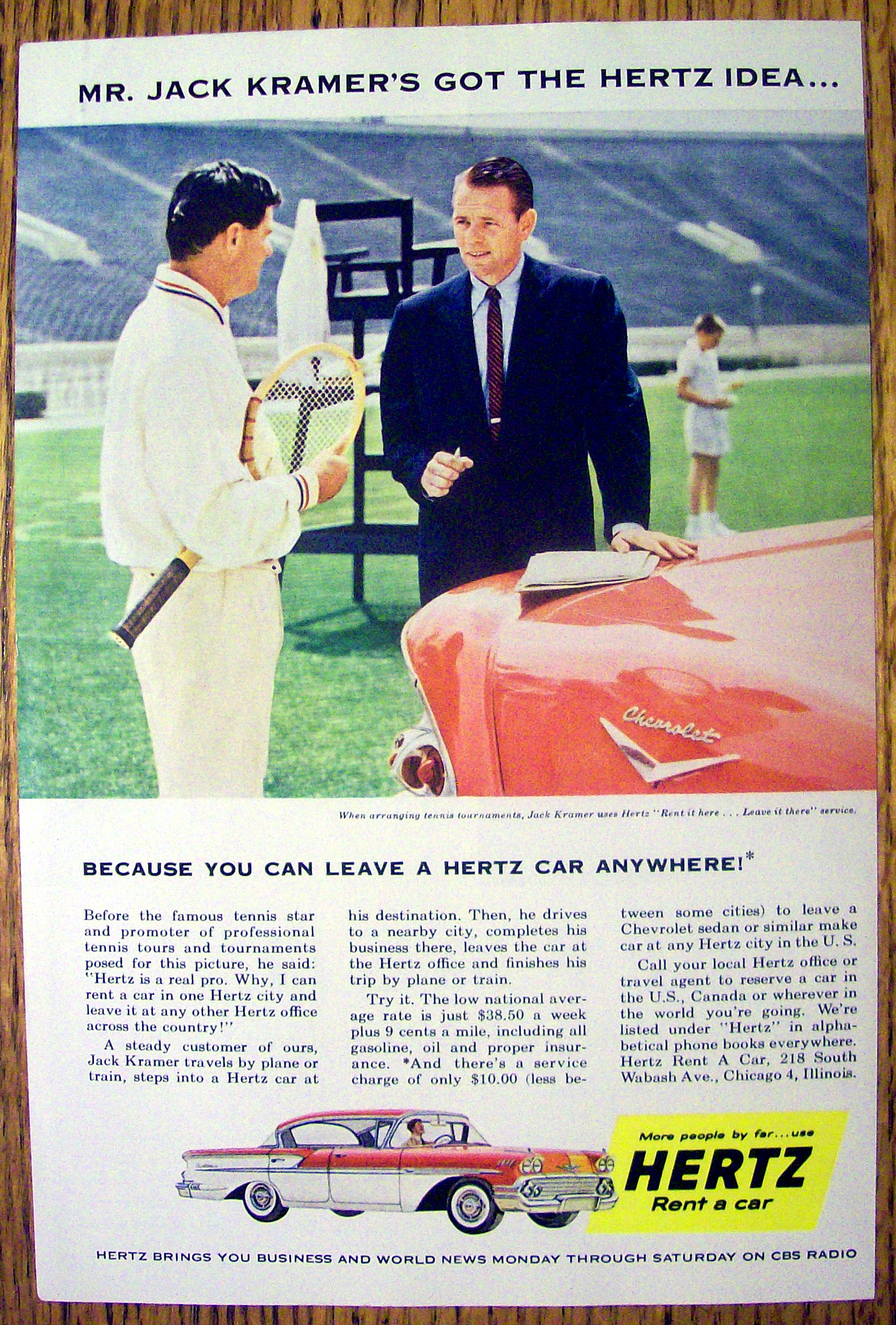 1958 Hertz Rent a Car with Jack Kramer