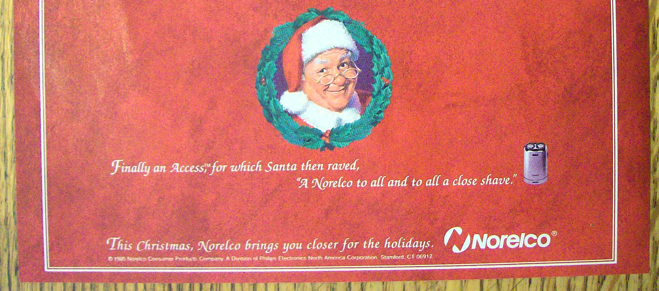 Vintage Ad: 1995 Norelco with Santa Claus