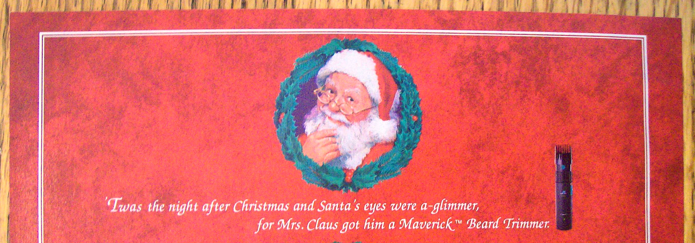 Vintage Ad: 1995 Norelco with Santa Claus