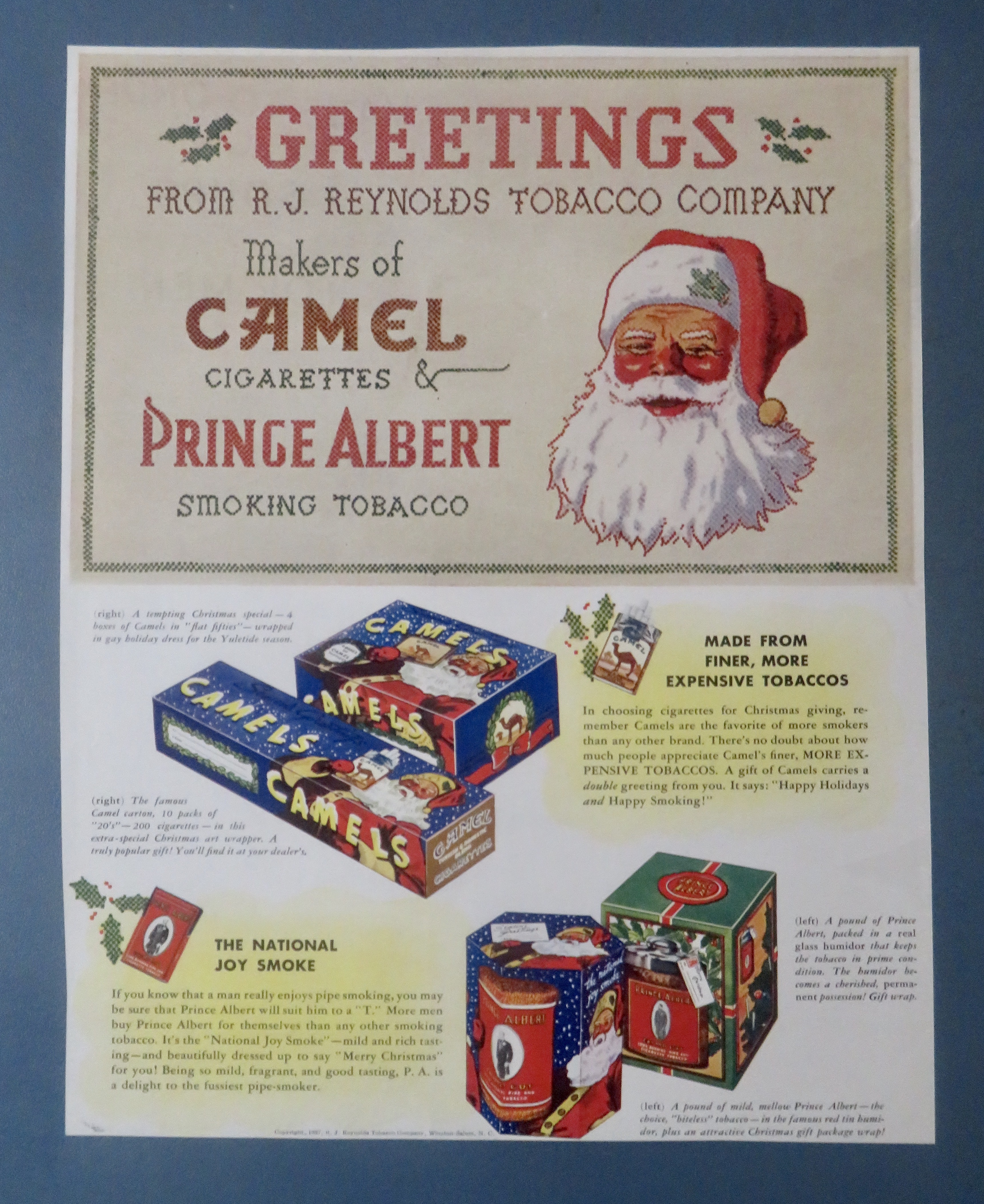 1937 Camel Cigarettes with Santa Claus