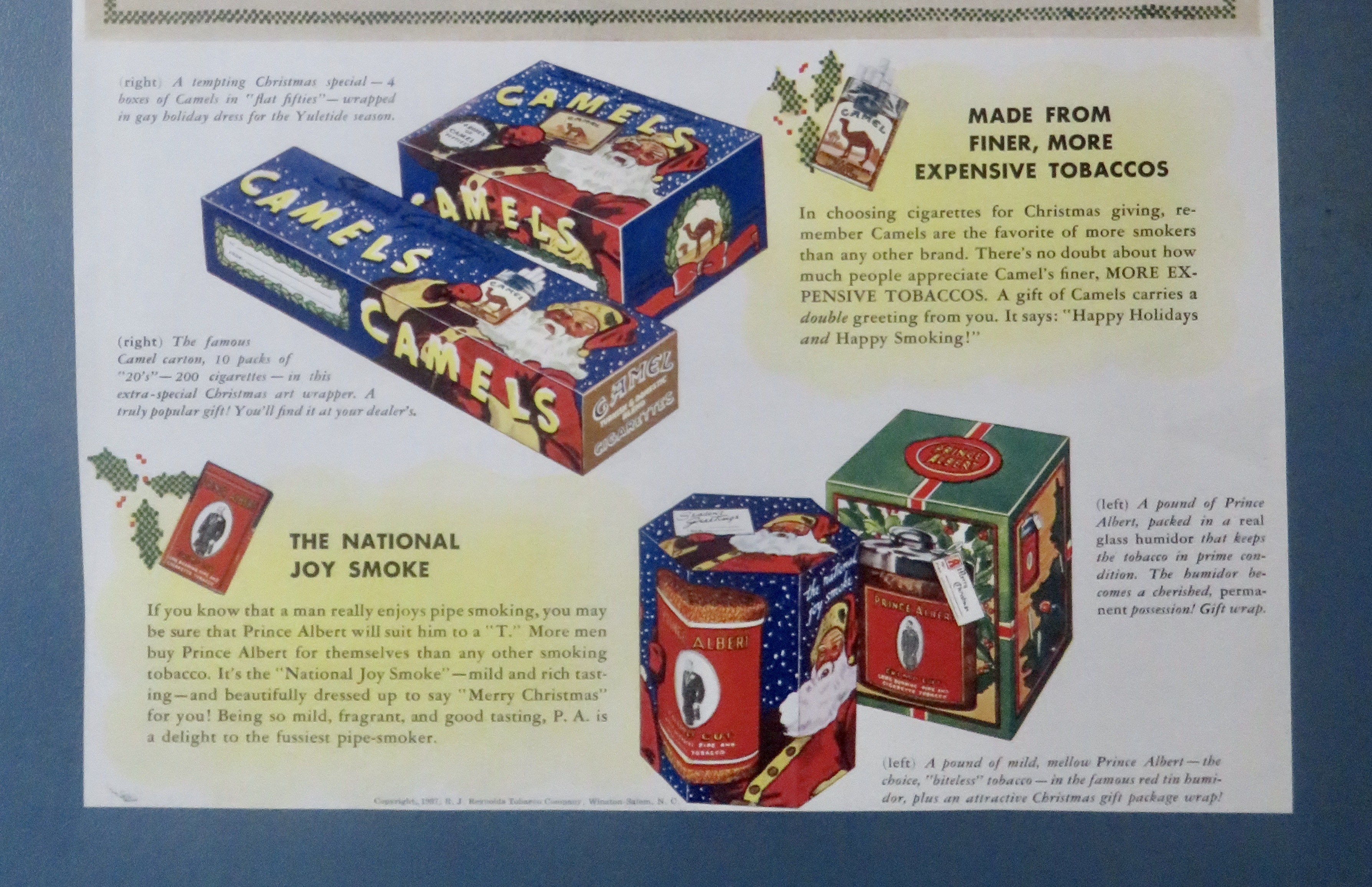 1937 Camel Cigarettes with Santa Claus