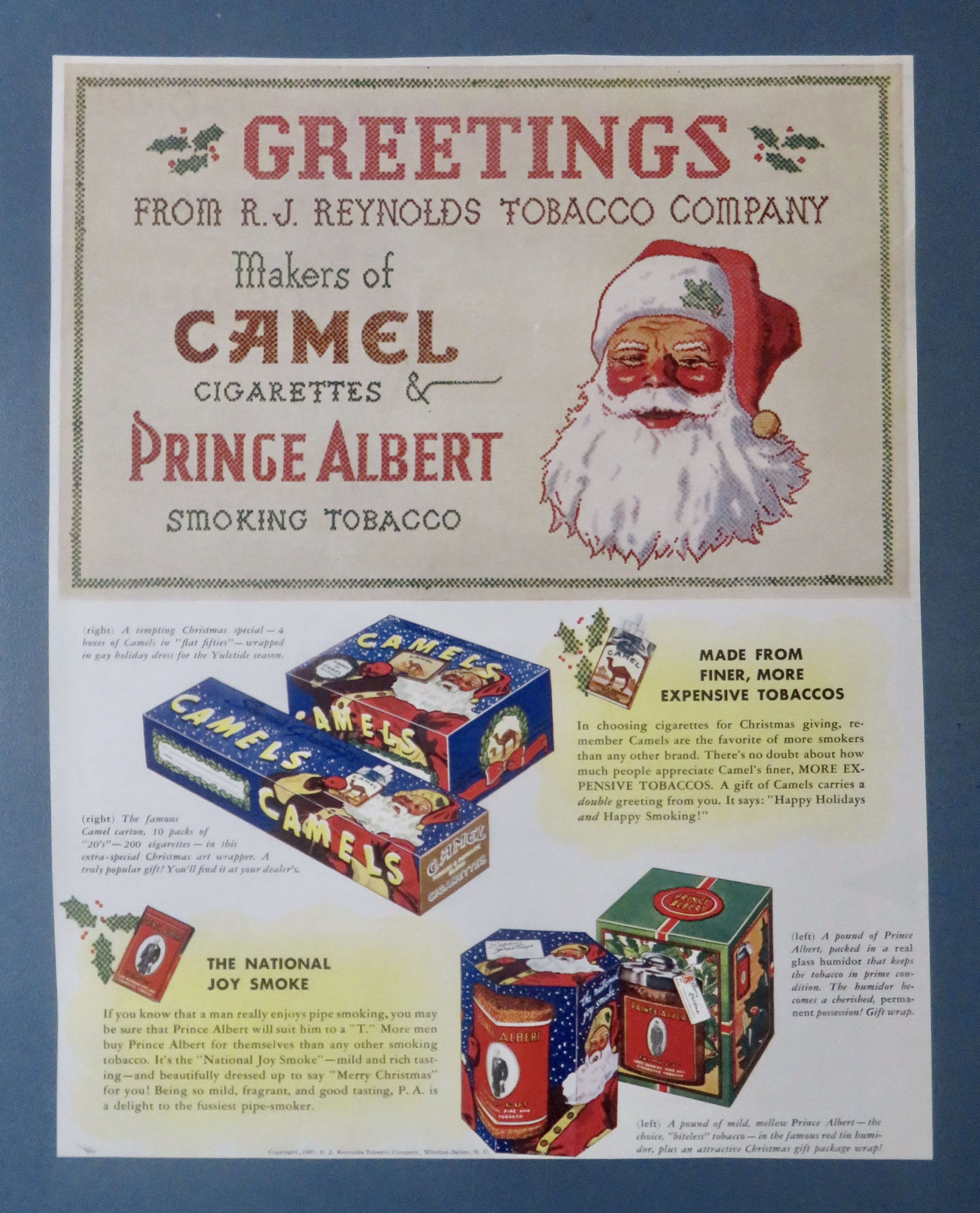 1937 Camel Cigarettes with Santa Claus