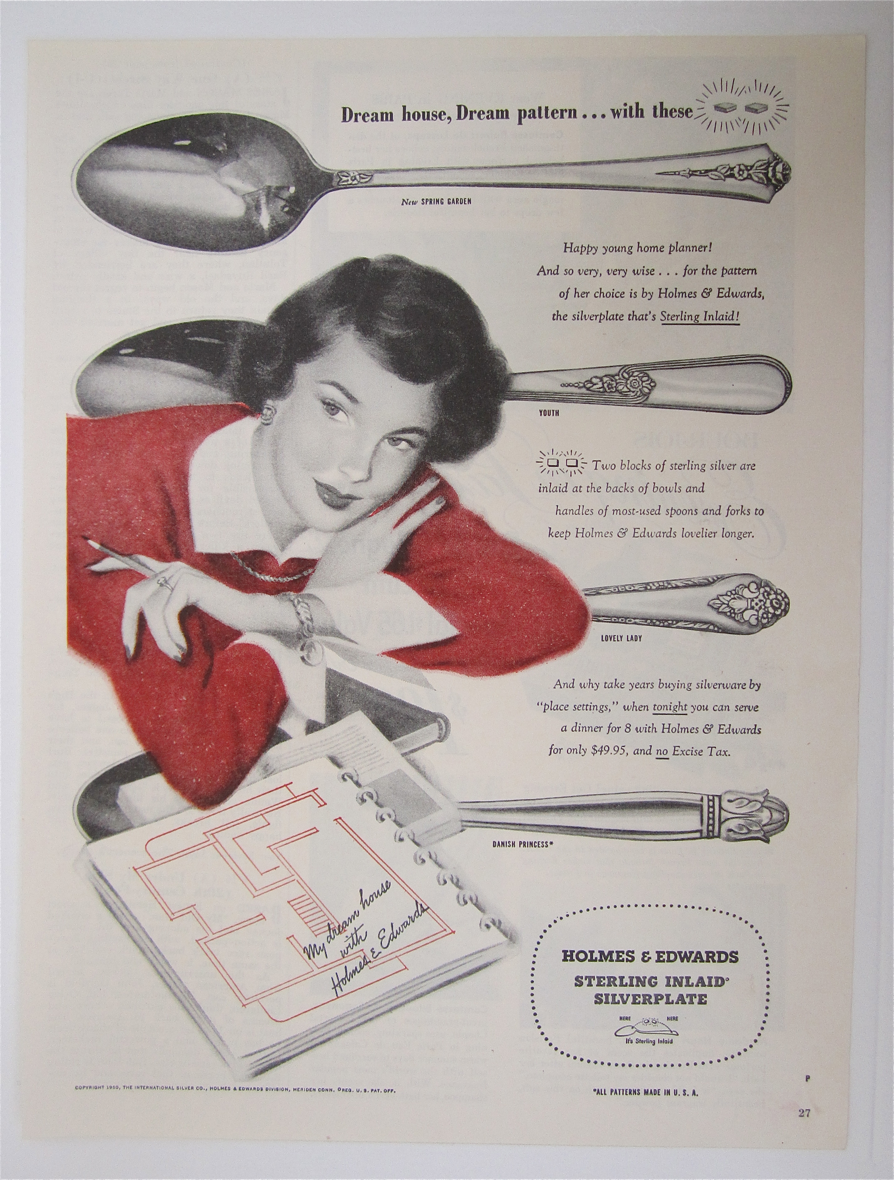 1950 Holmes & Edwards Silverplate w/ Woman