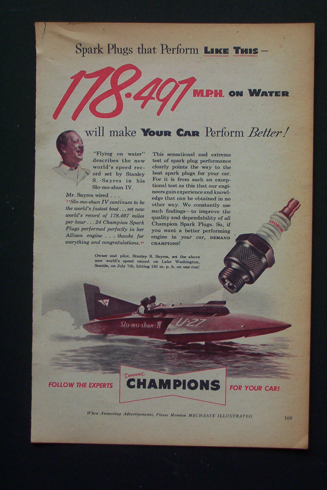 1952 Champion Spark Plugs w/ Guy Lombardo
