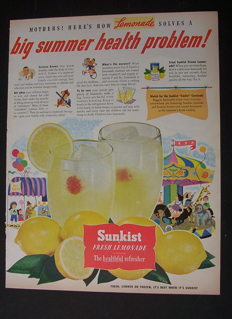 1952  Sunkist  Lemonade