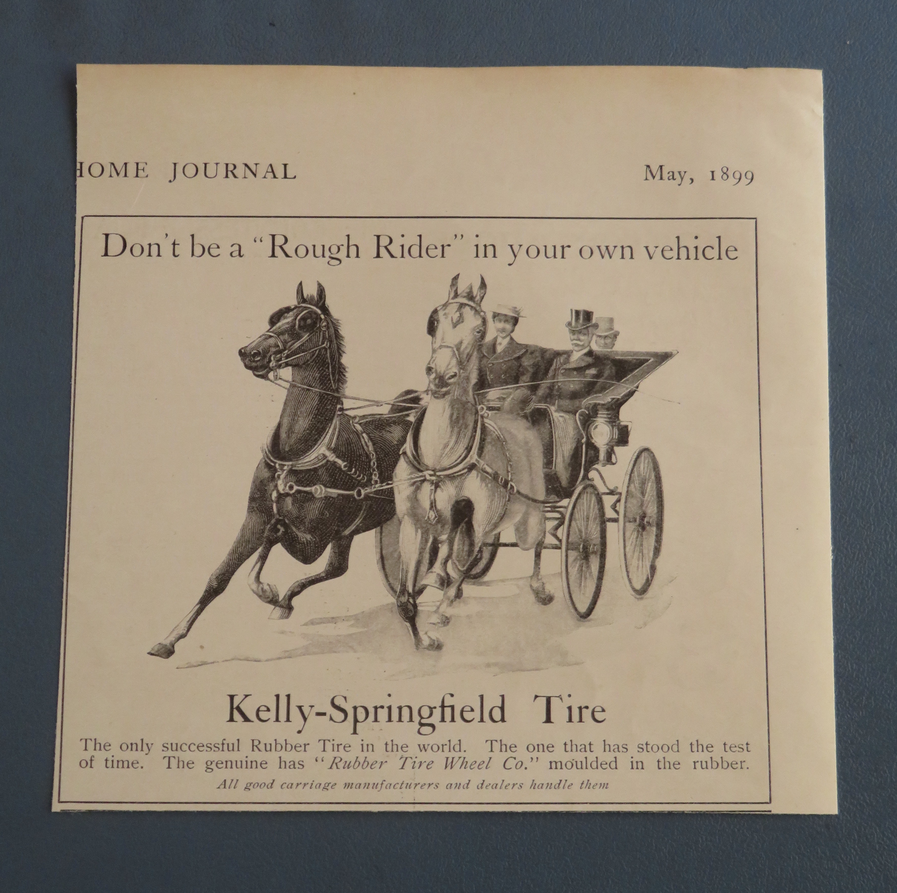 1899 Kelly Springfield Tires with Horse & Buggy