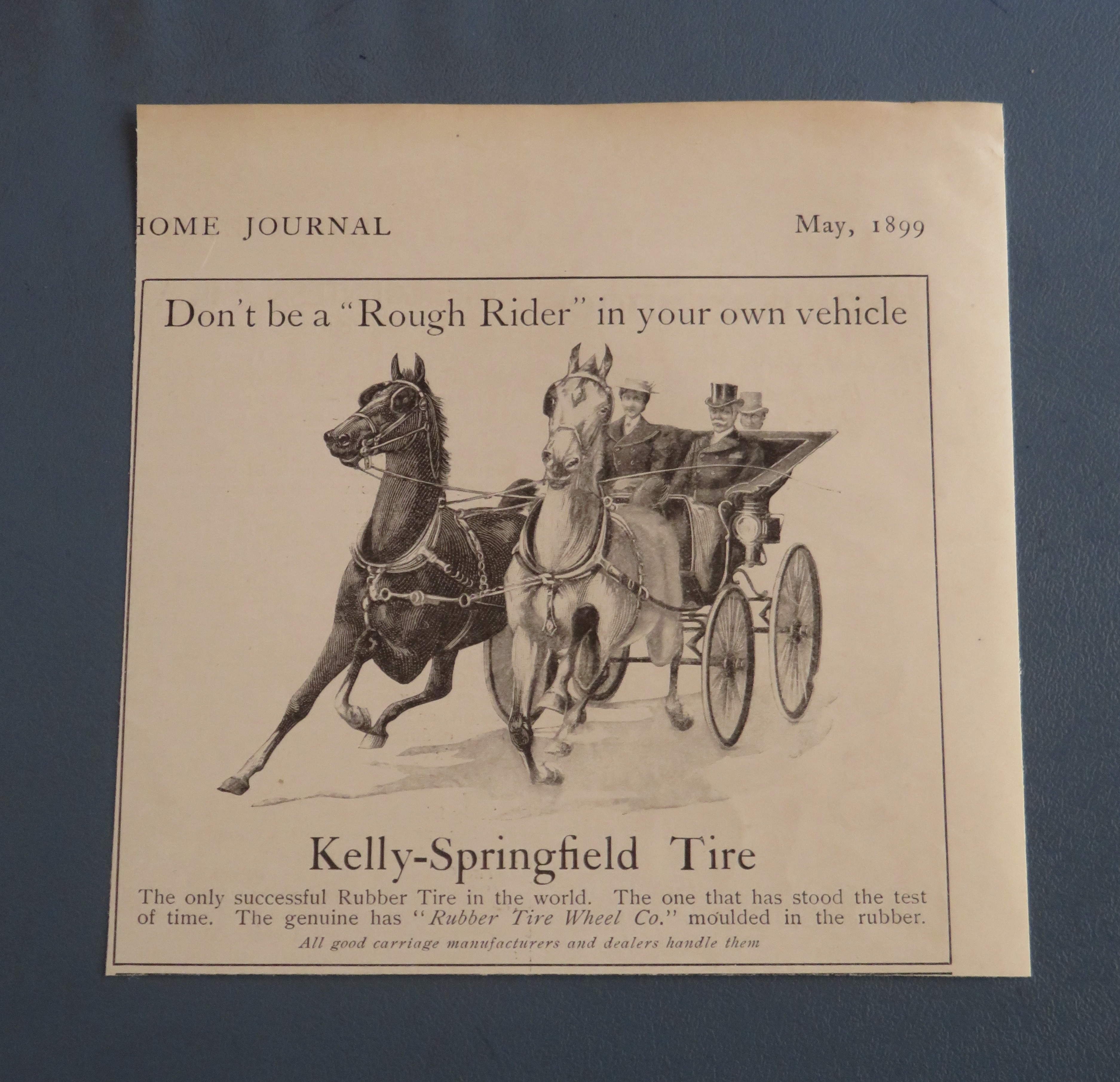 1899 Kelly Springfield Tires with Horse & Buggy