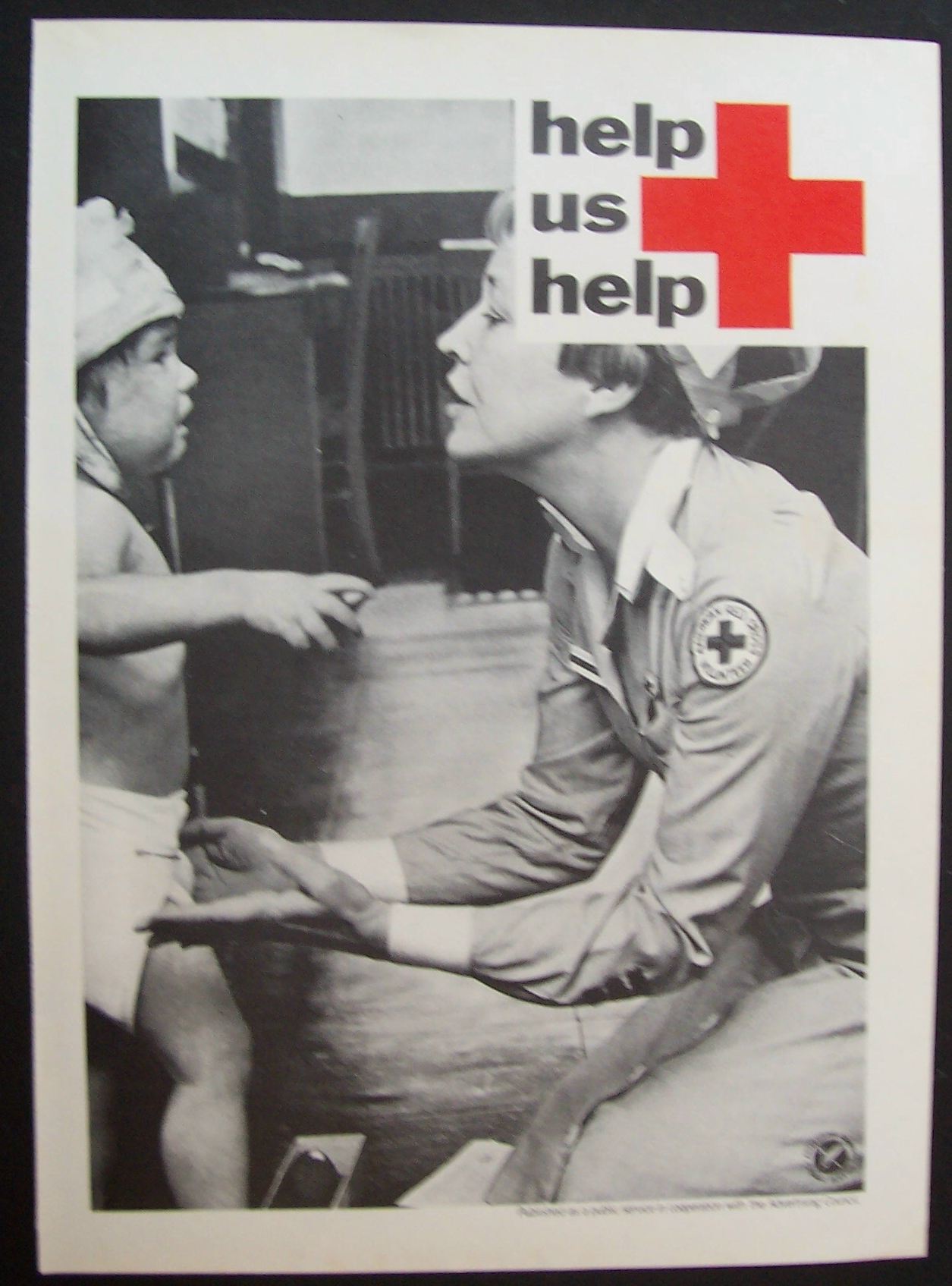 1967 American Red Cross Volunteer with Woman & Child