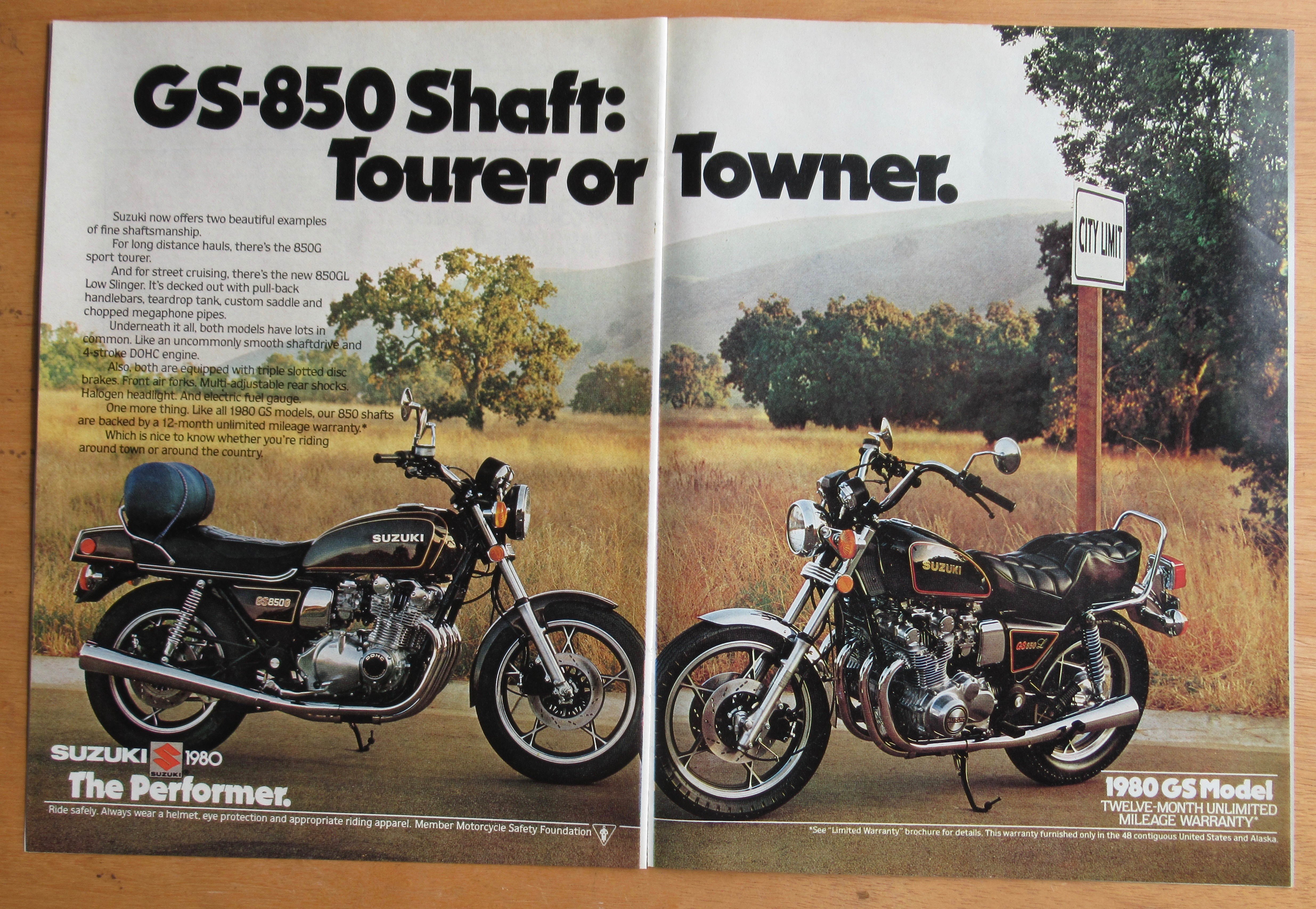 1980 Suzuki Motorcycle with GS 850 Shaft Motorcycle