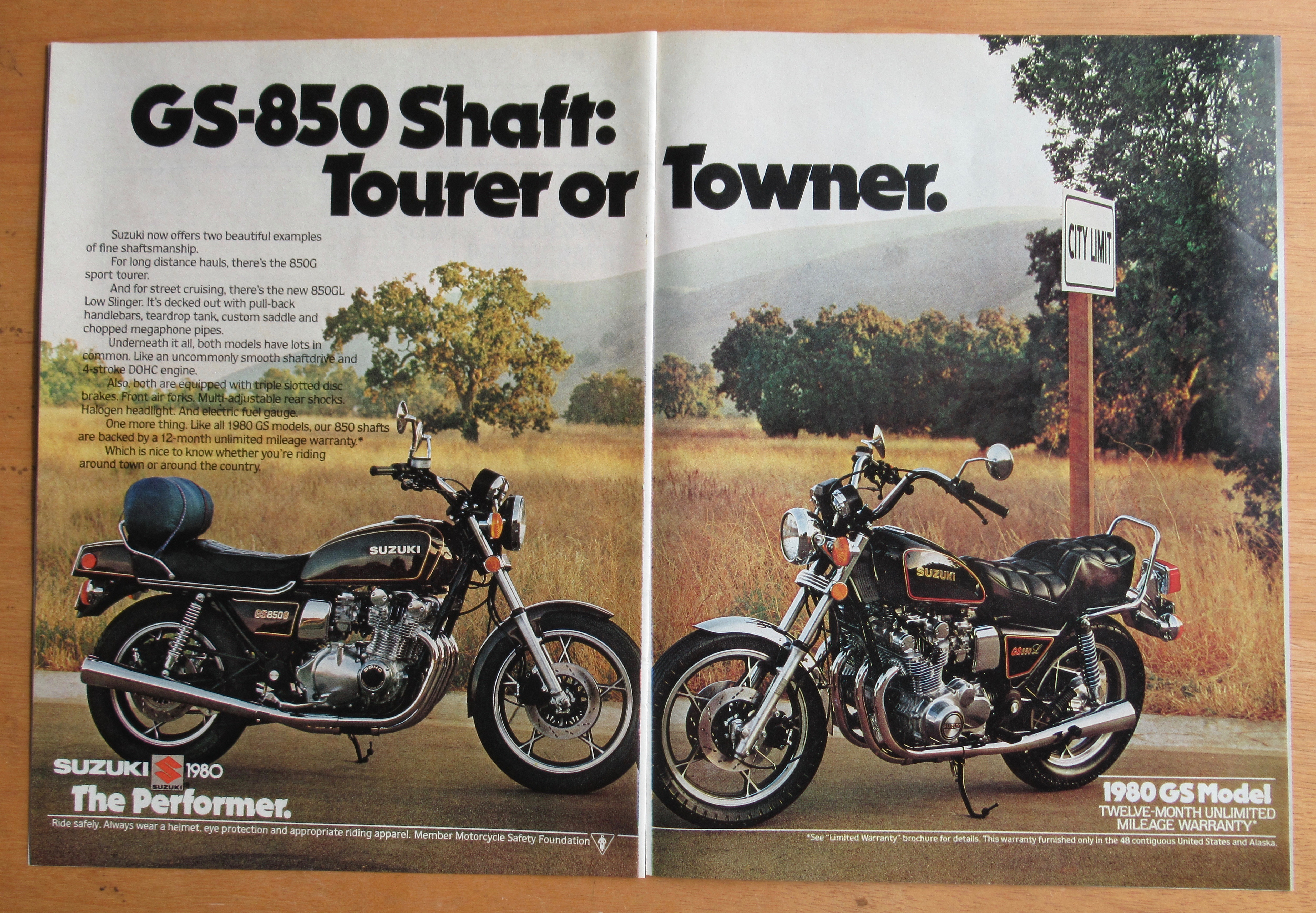 1980 Suzuki Motorcycle with GS 850 Shaft Motorcycle
