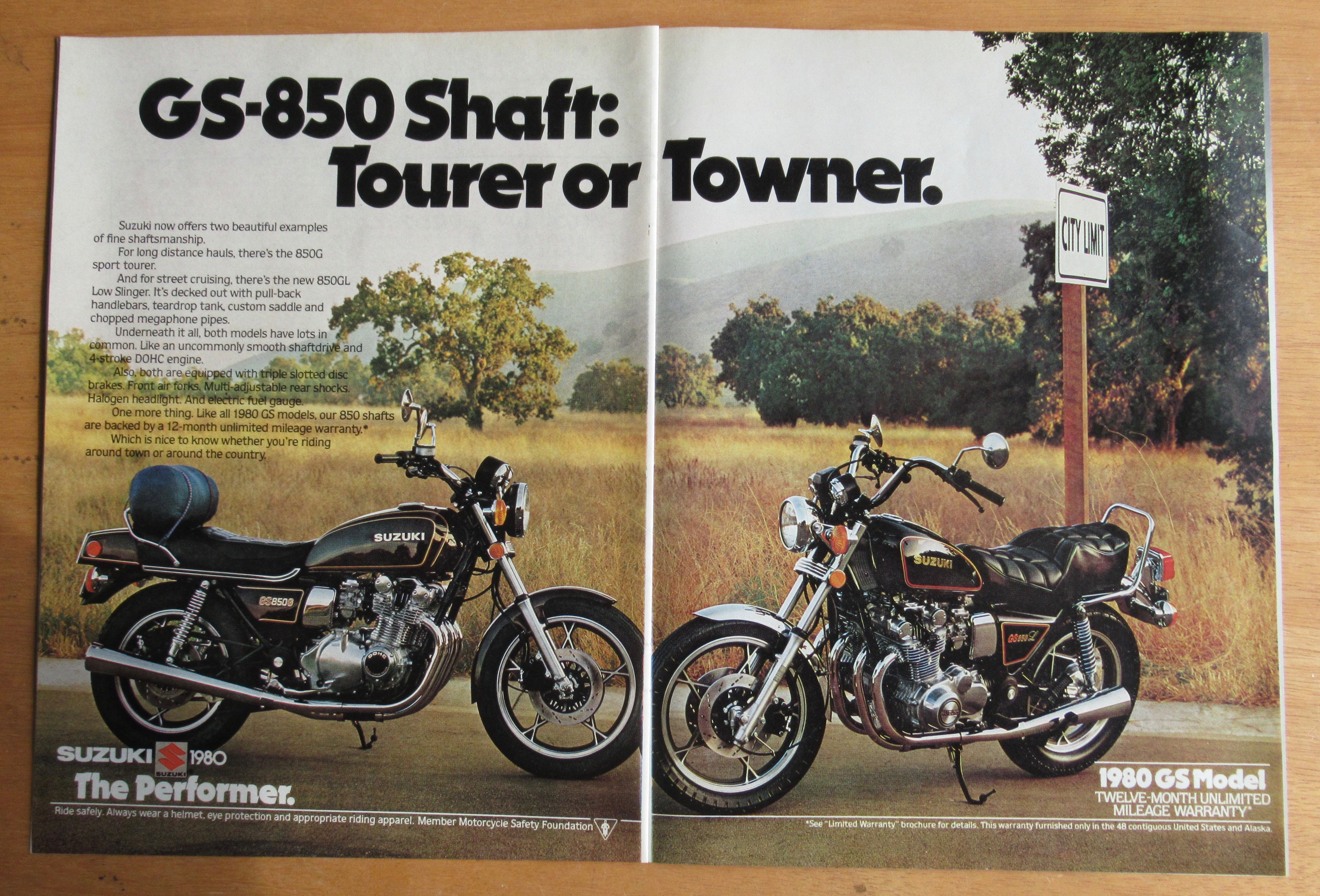 1980 Suzuki Motorcycle with GS 850 Shaft Motorcycle