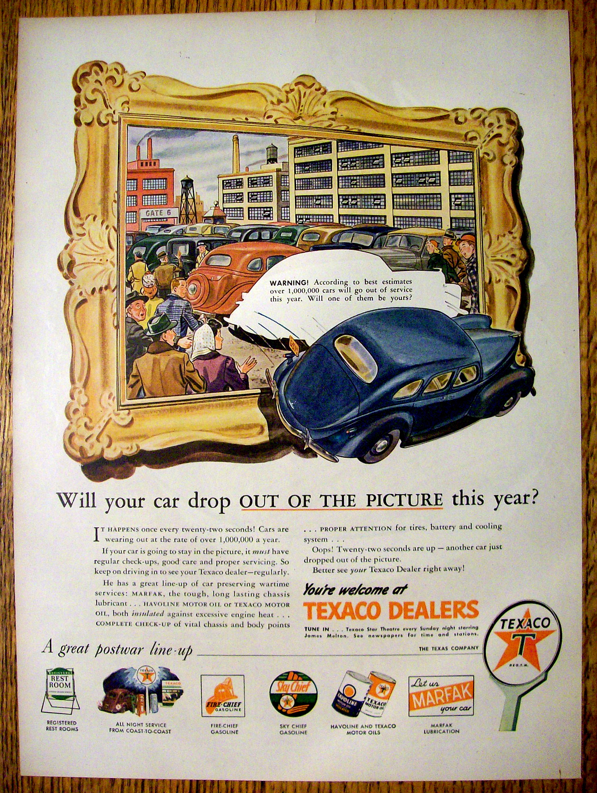 Vintage Ad: 1945 Texaco Dealers