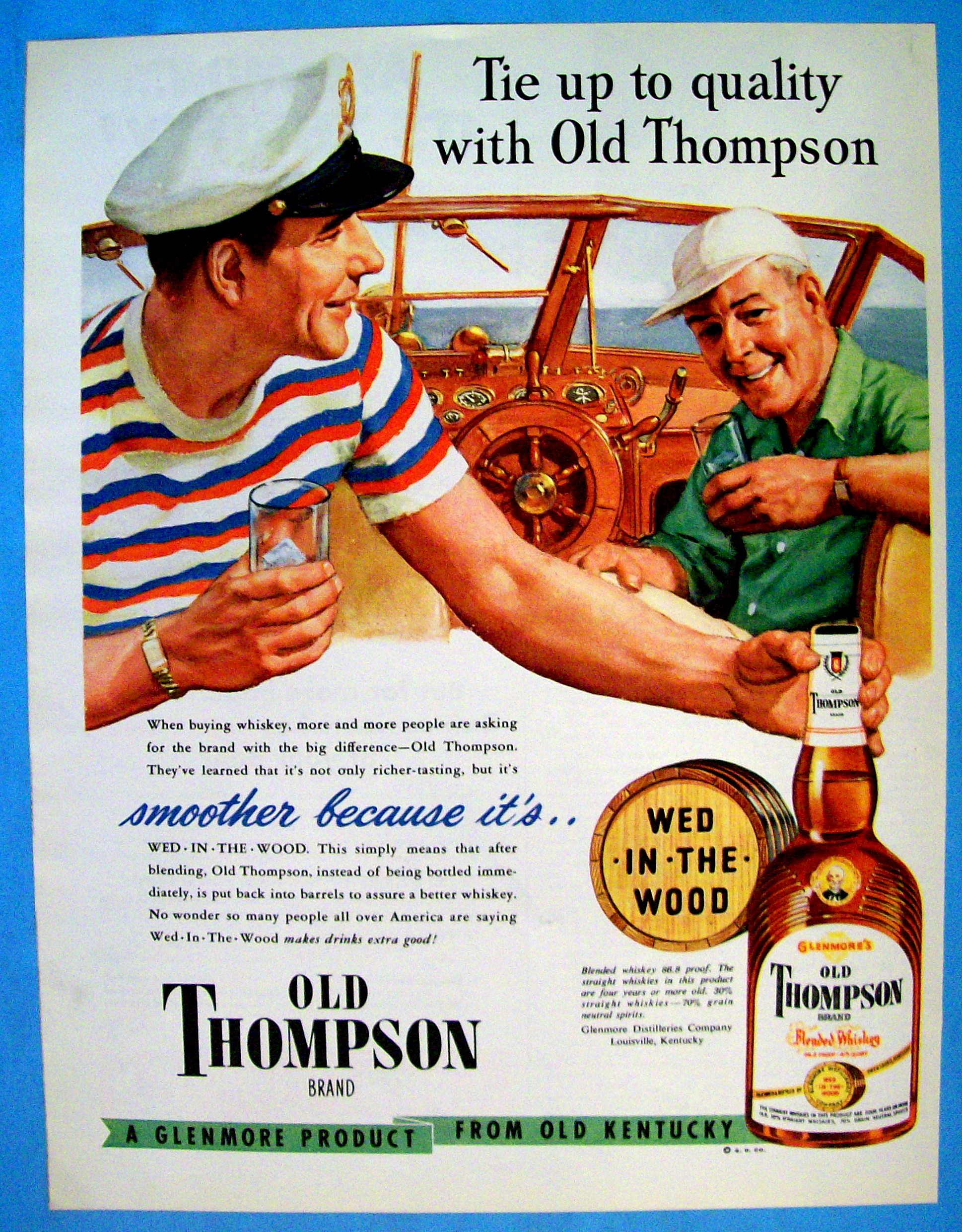 Vintage Ad: 1949 Old Thompson Whiskey