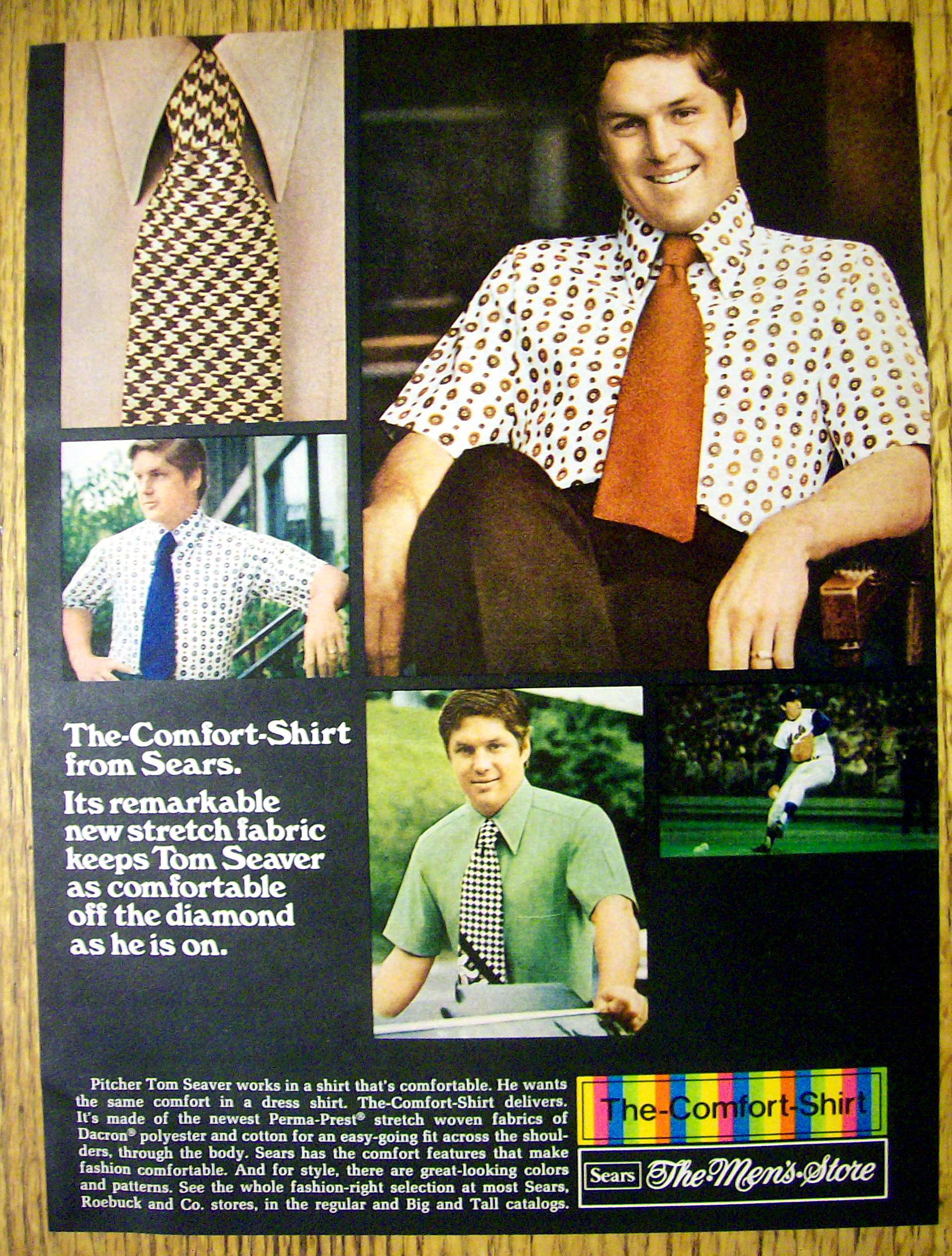 1973 Sears Comfort Shirt with Baseball's Tom Seaver