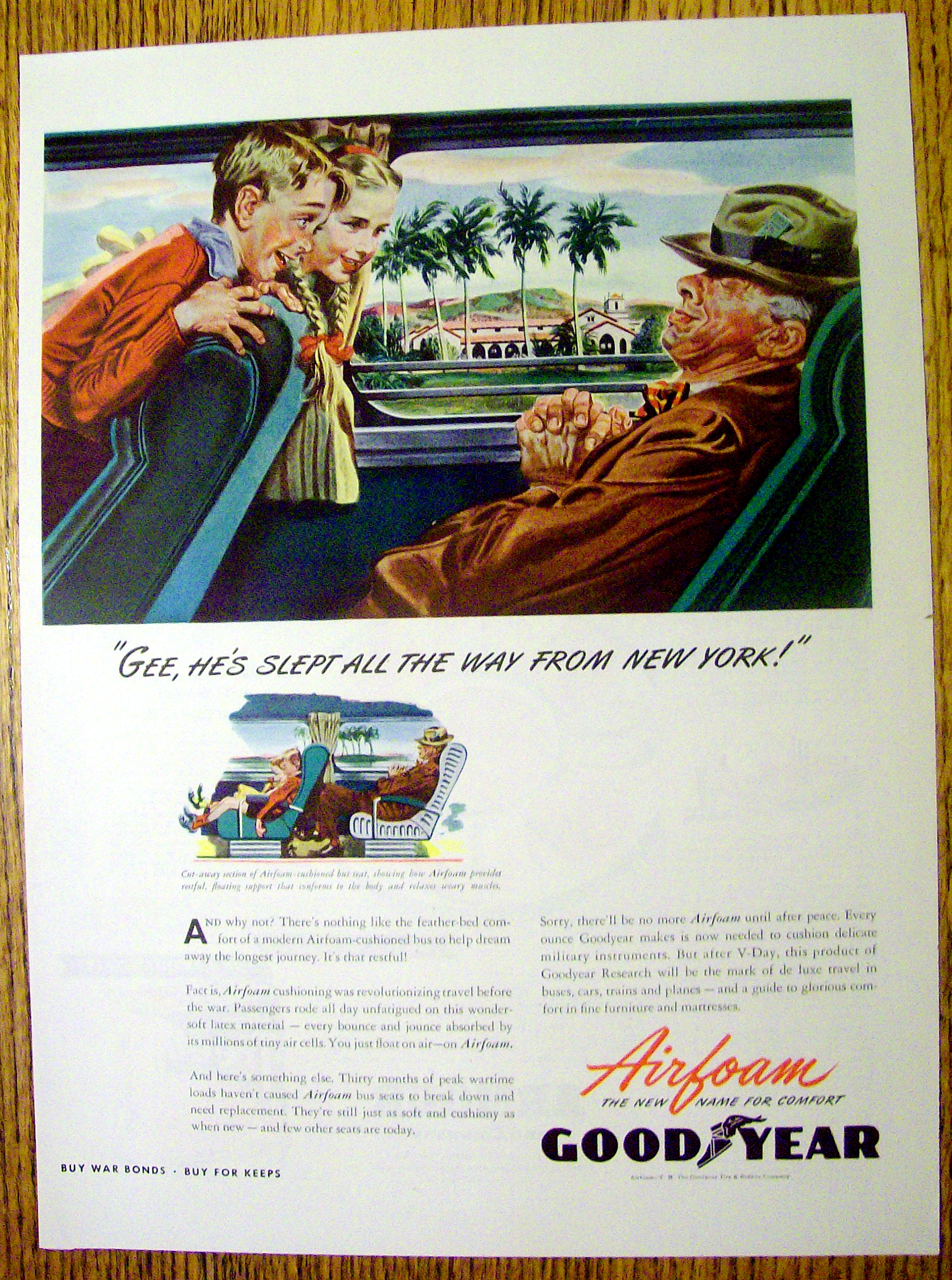 Vintage Ad: 1944 Goodyear Airfoam