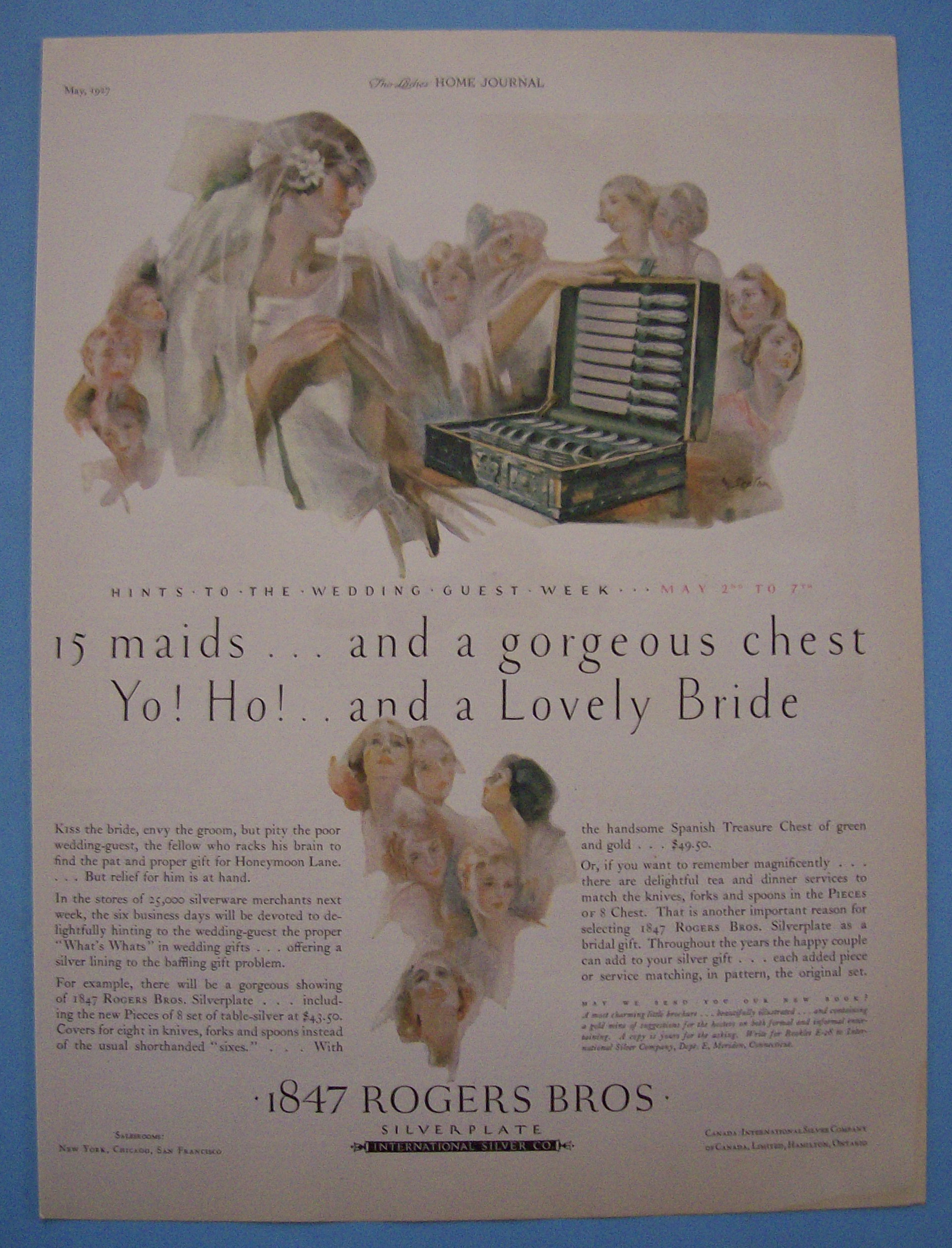Vintage Ad: 1927 1847 Rogers Bros. Silverplate