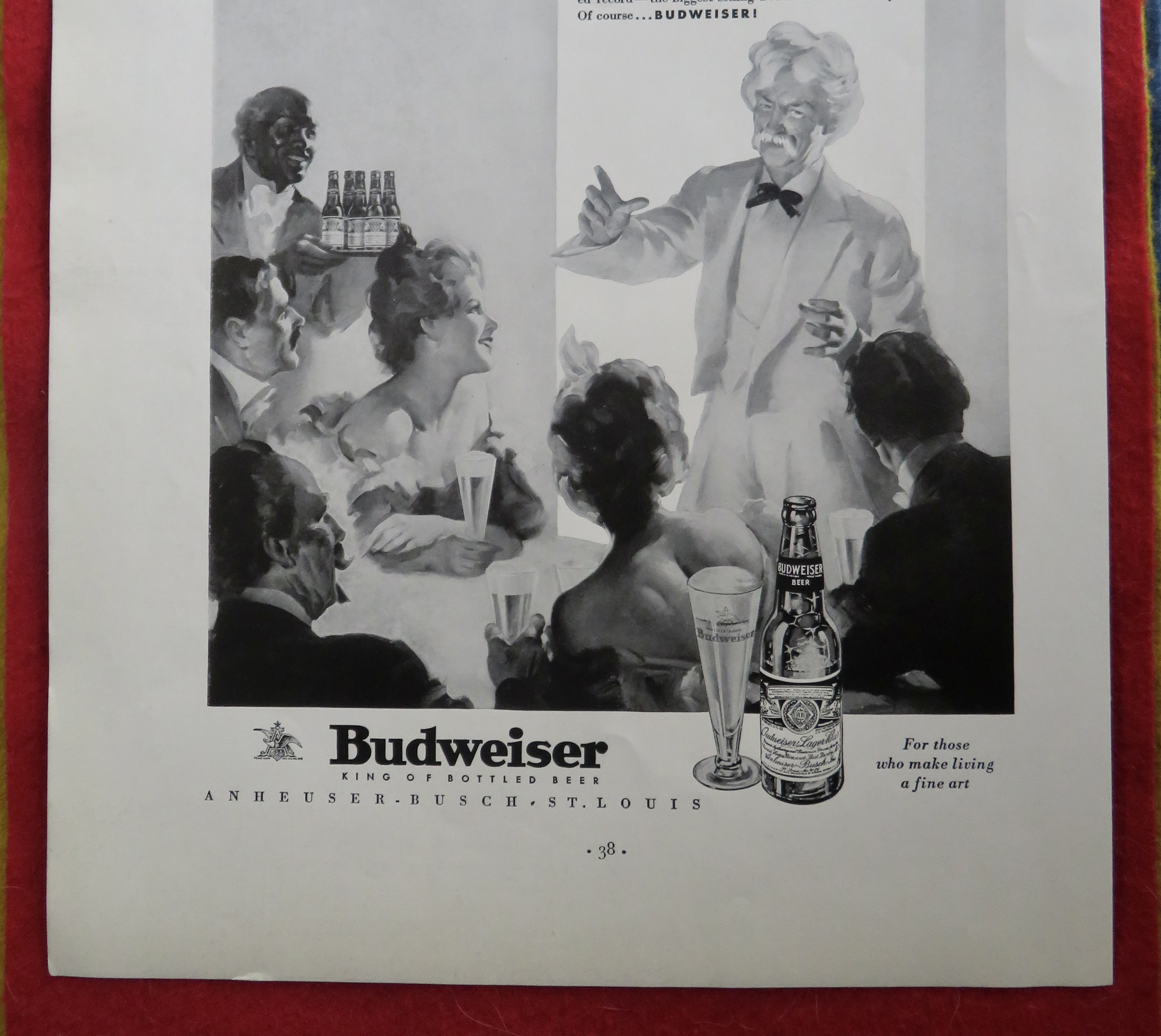 1934 Budweiser Beer with Mark Twain