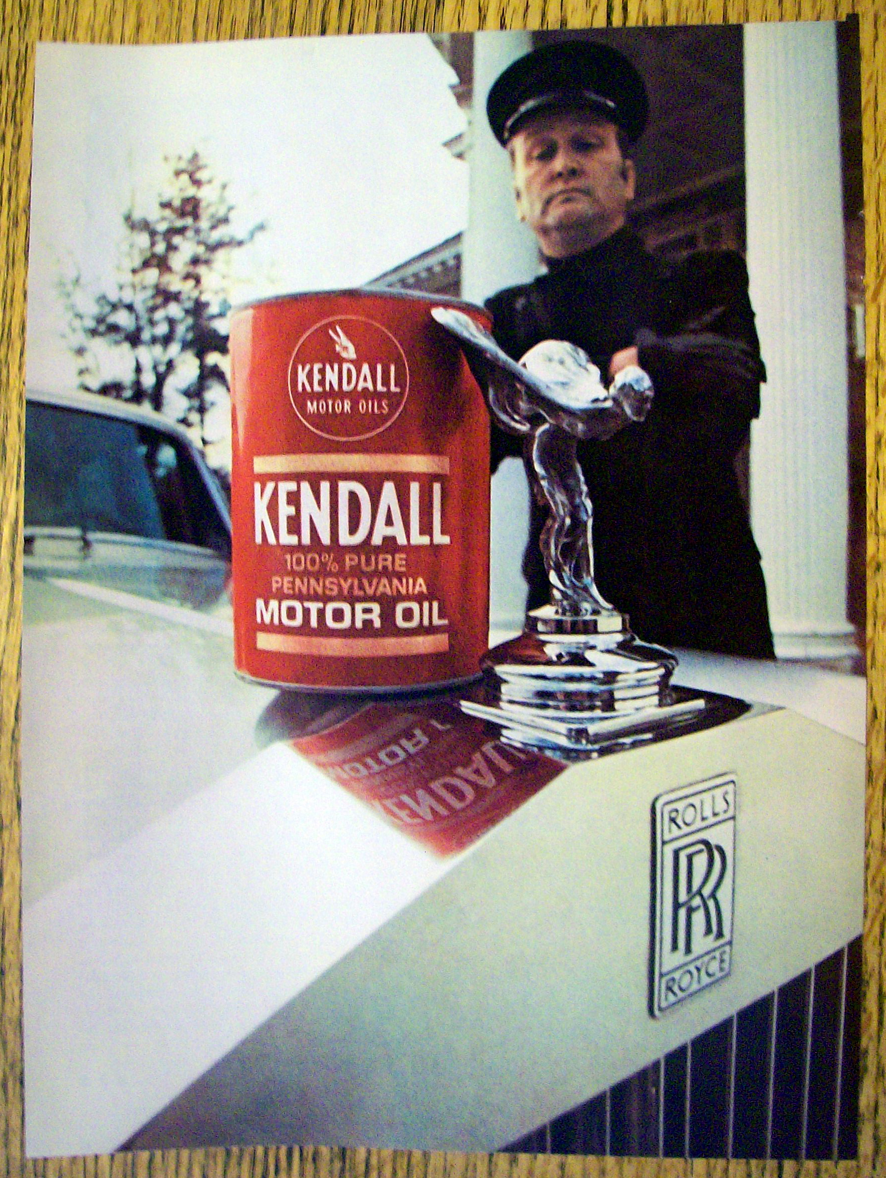 1969 Kendall Motor Oil with Chauffeur Holding Can