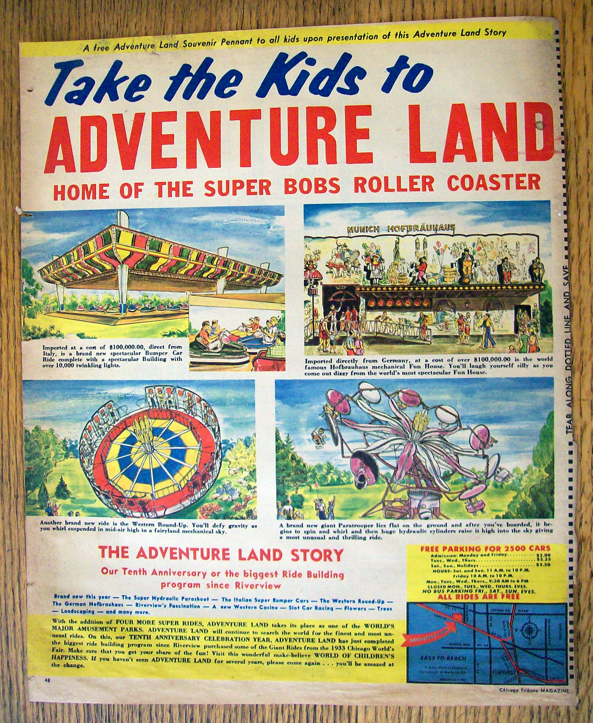 Vintage Ad: 1970 Adventure Land Amusement Park
