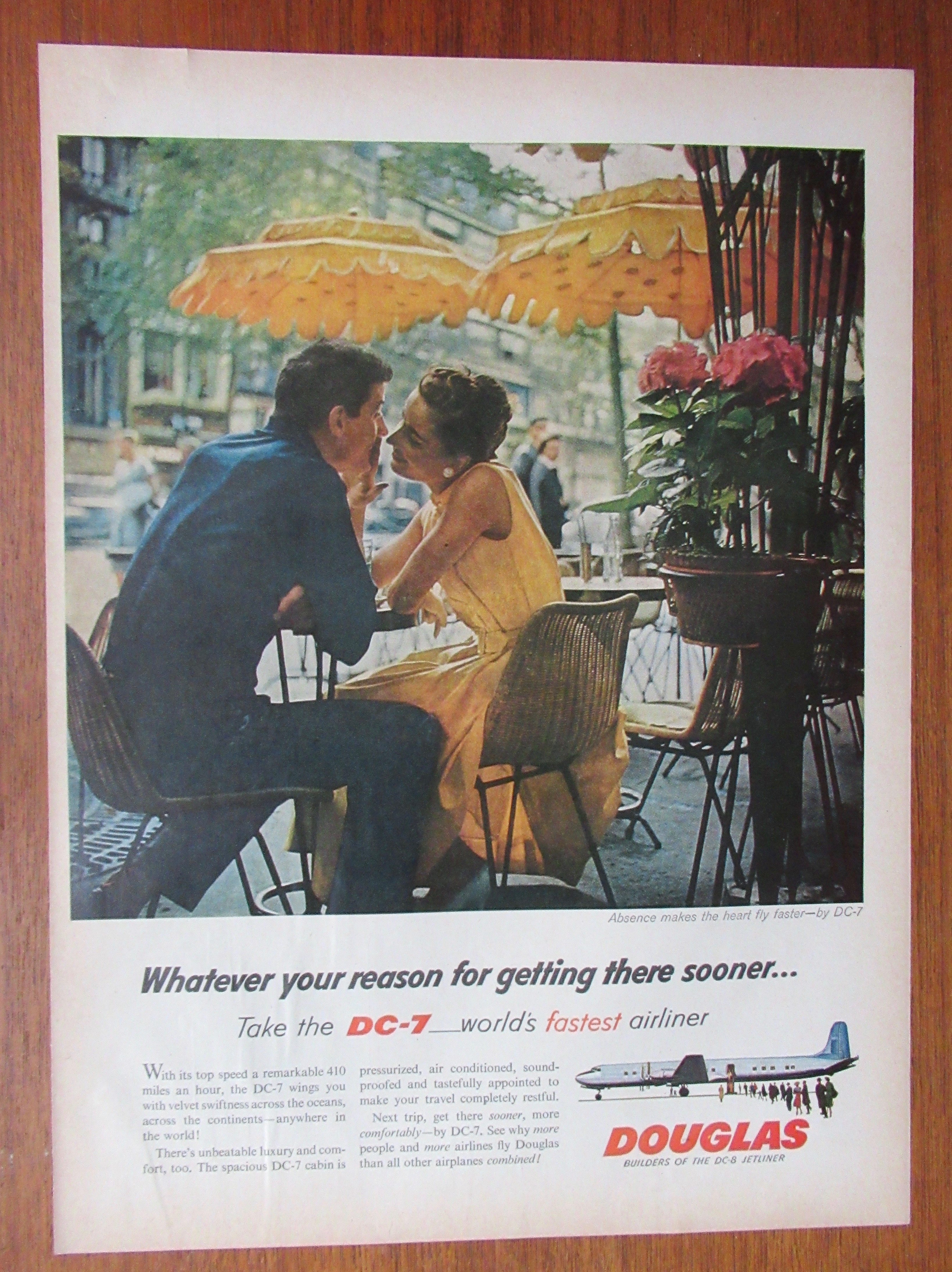 1958 Douglas DC - 7 with Man & Woman Talking