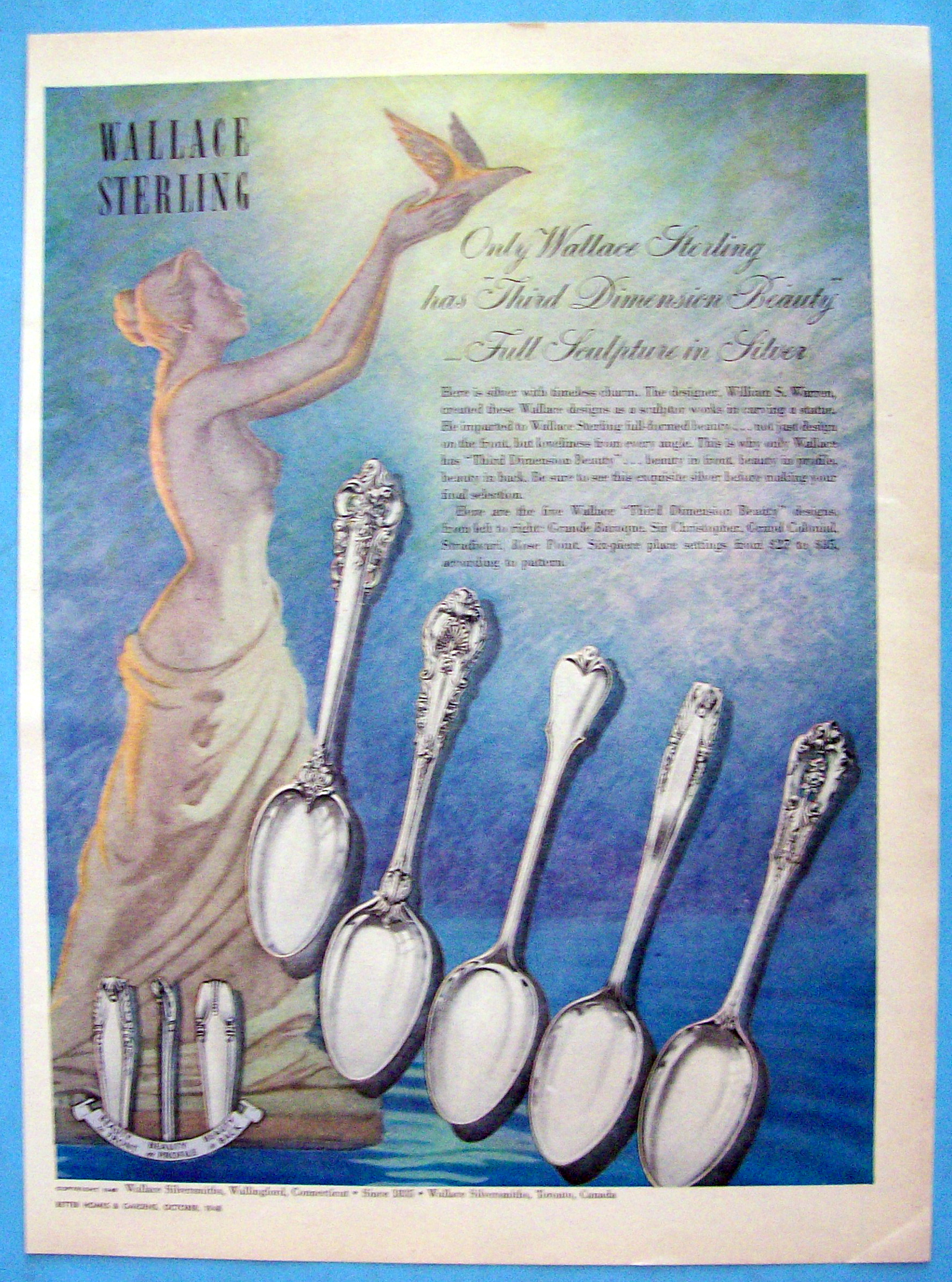1948 Wallace Sterling with 5 Wallace Sterling Styles