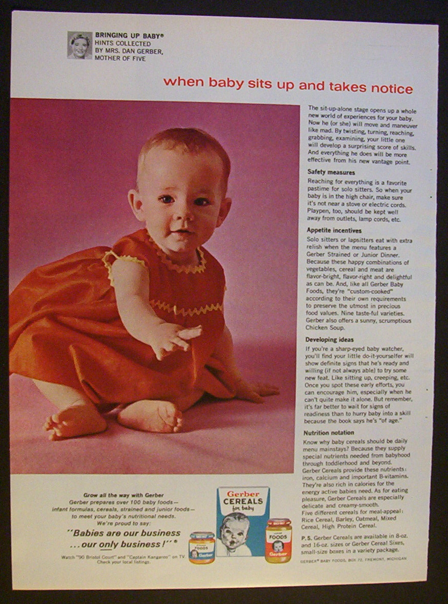 1963  Gerber's  Baby  Food