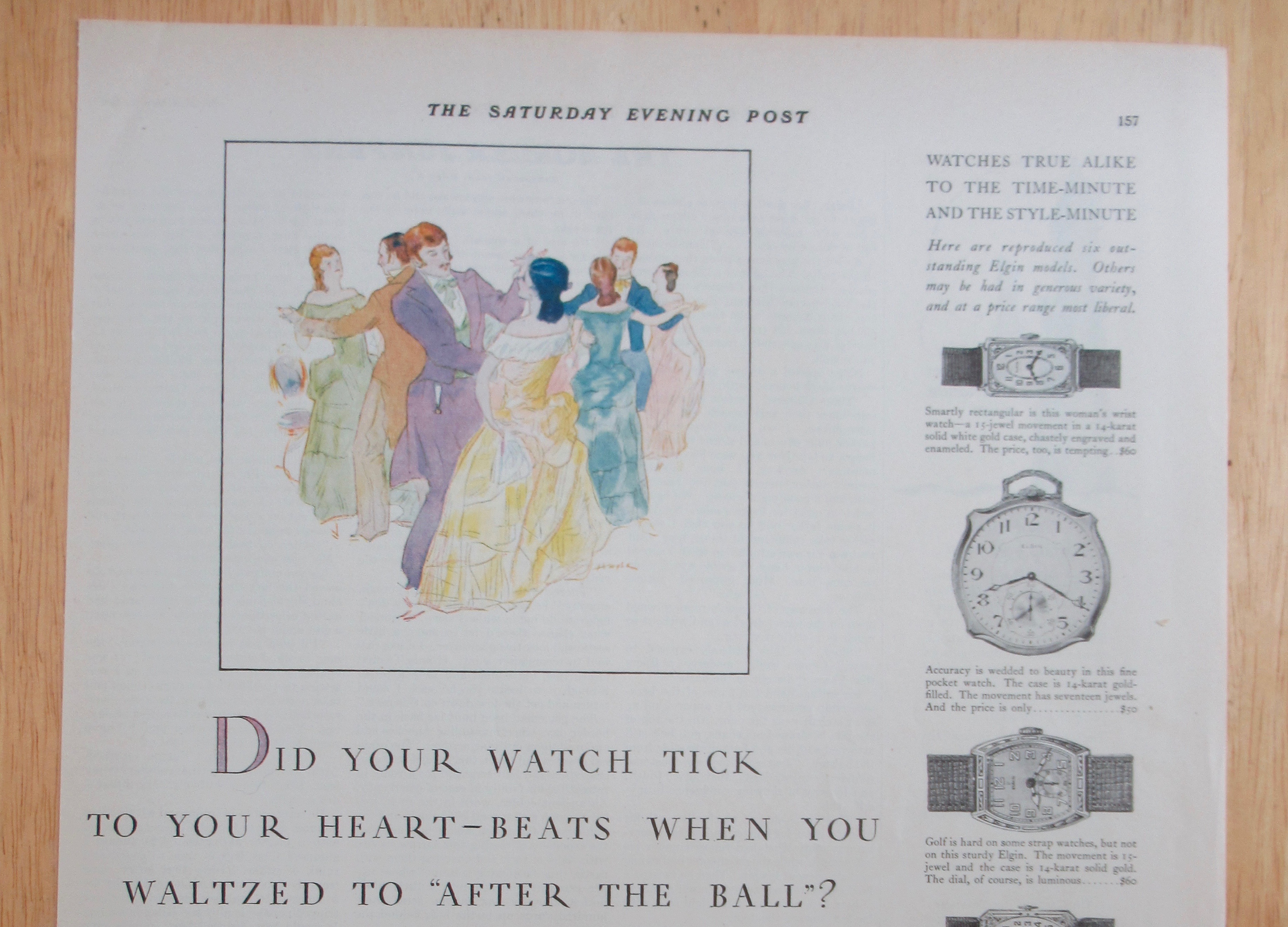 1927 Elgin Watches with People Waltzing