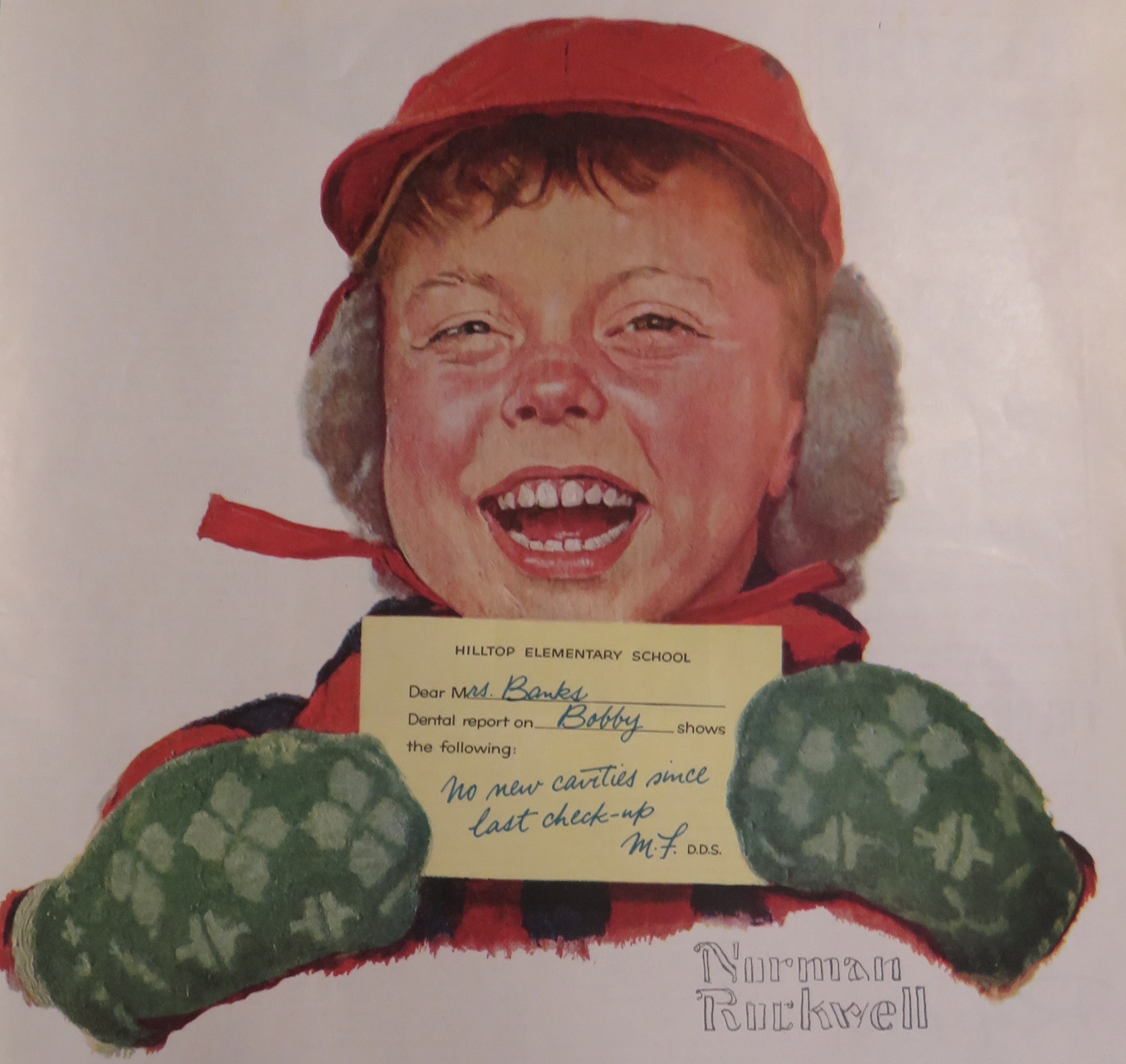 1957 Crest Toothpaste with Bobby By Norman Rockwell