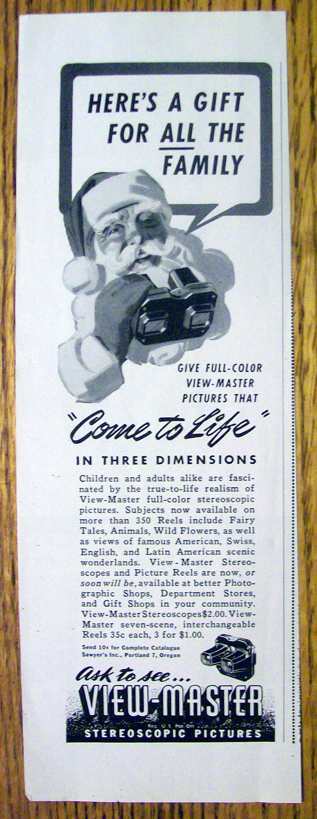 1947 View-Master with Santa Claus