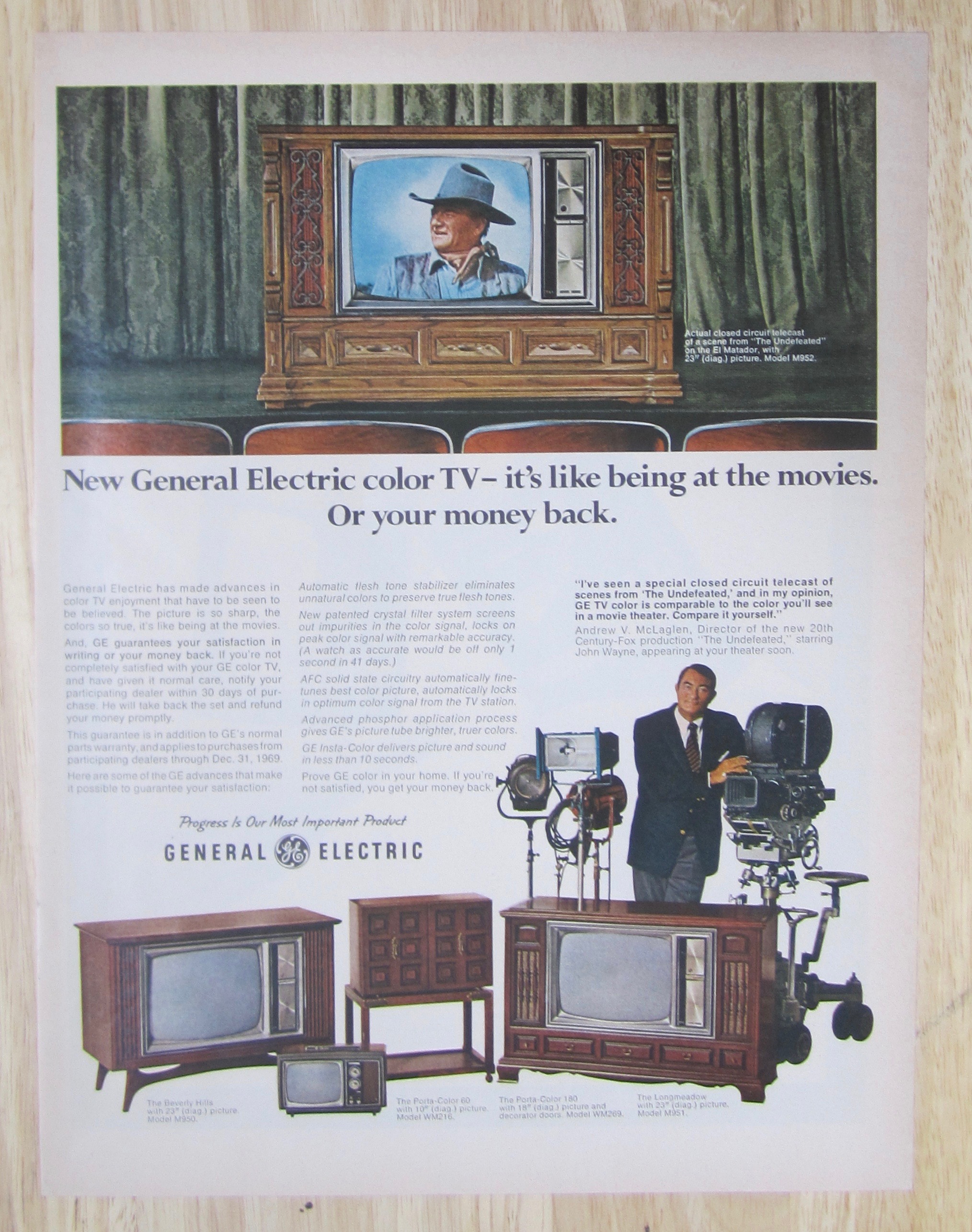 1969 General Electric Color TV w/ El Matador Model
