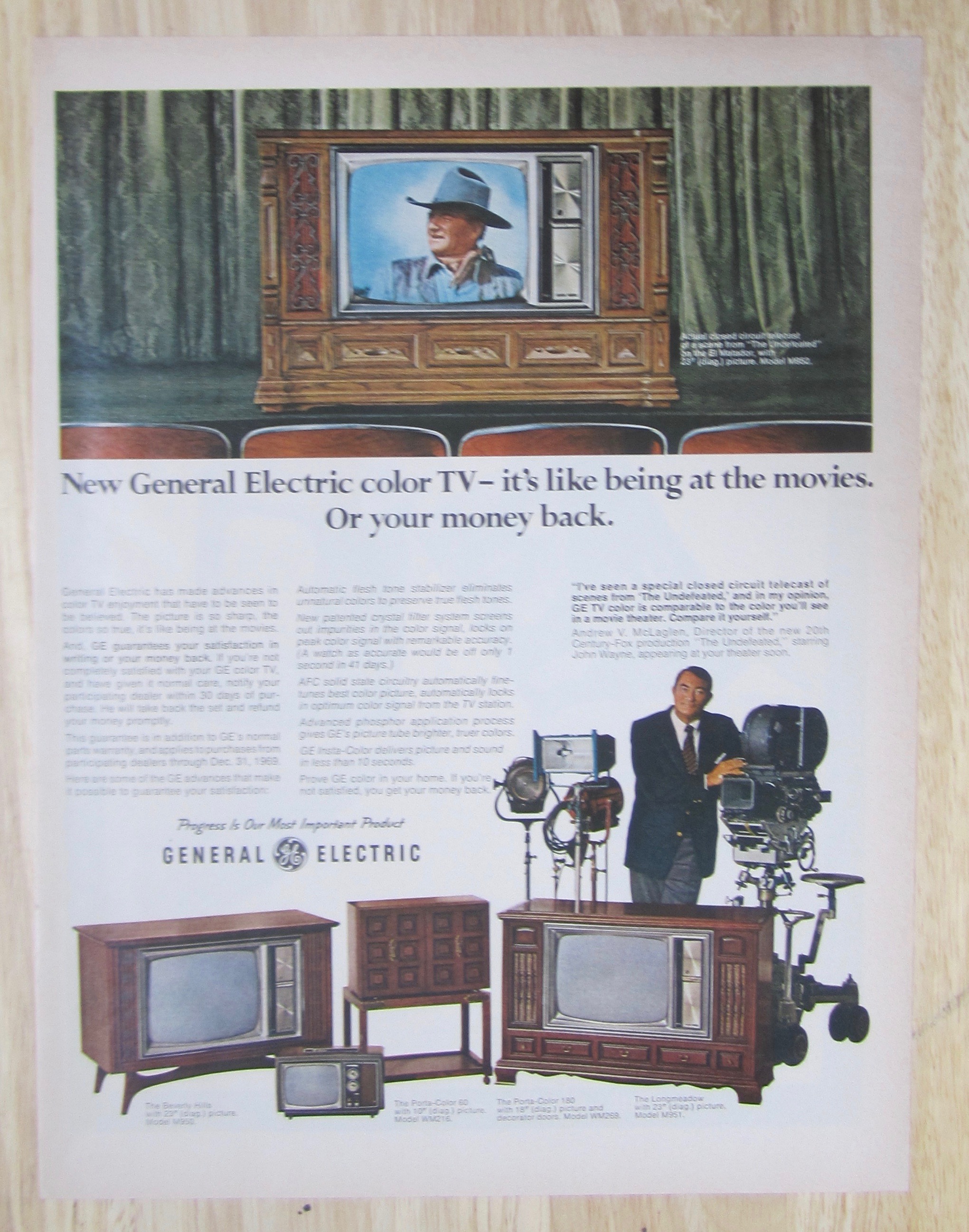1969 General Electric Color TV w/ El Matador Model