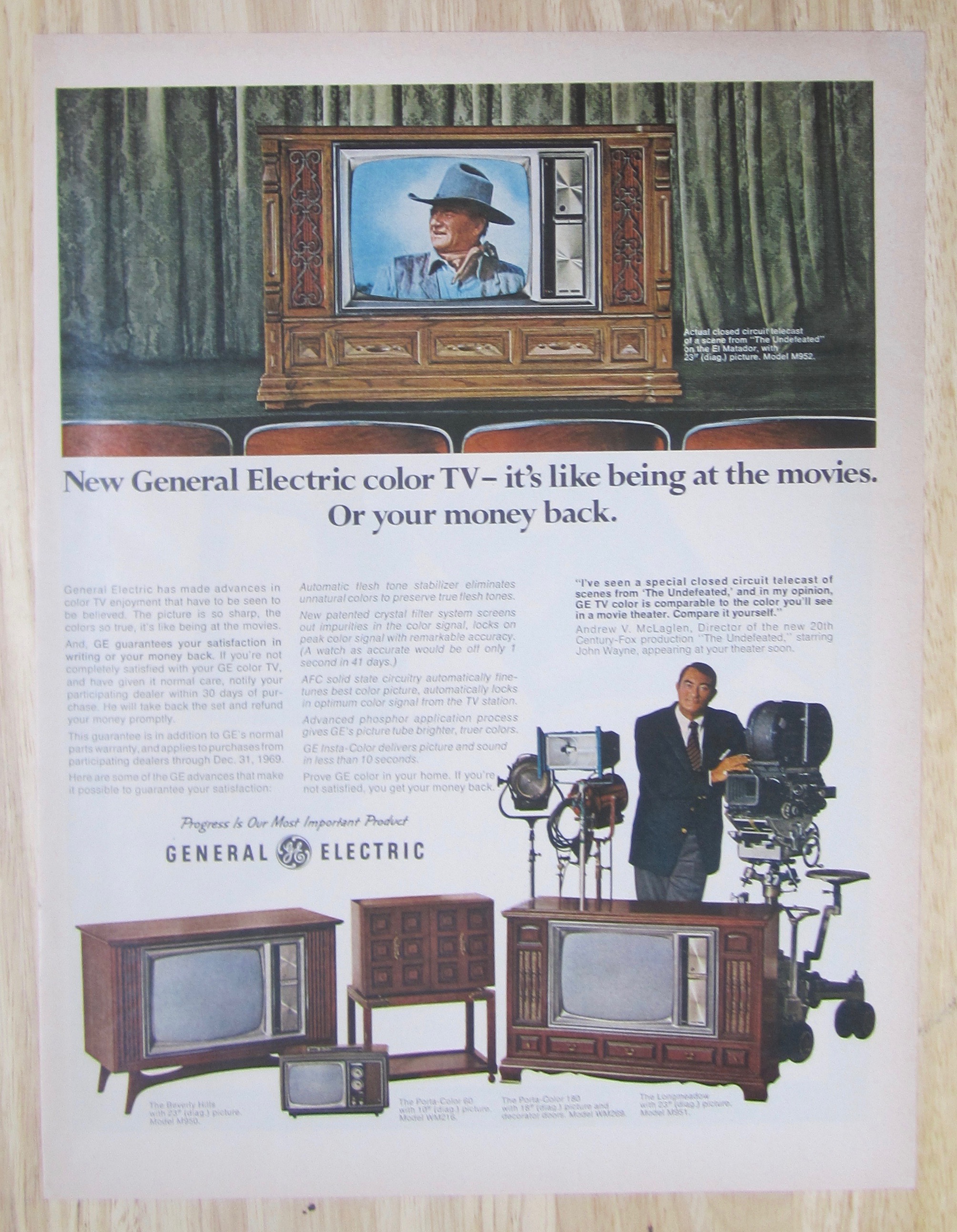 1969 General Electric Color TV w/ El Matador Model