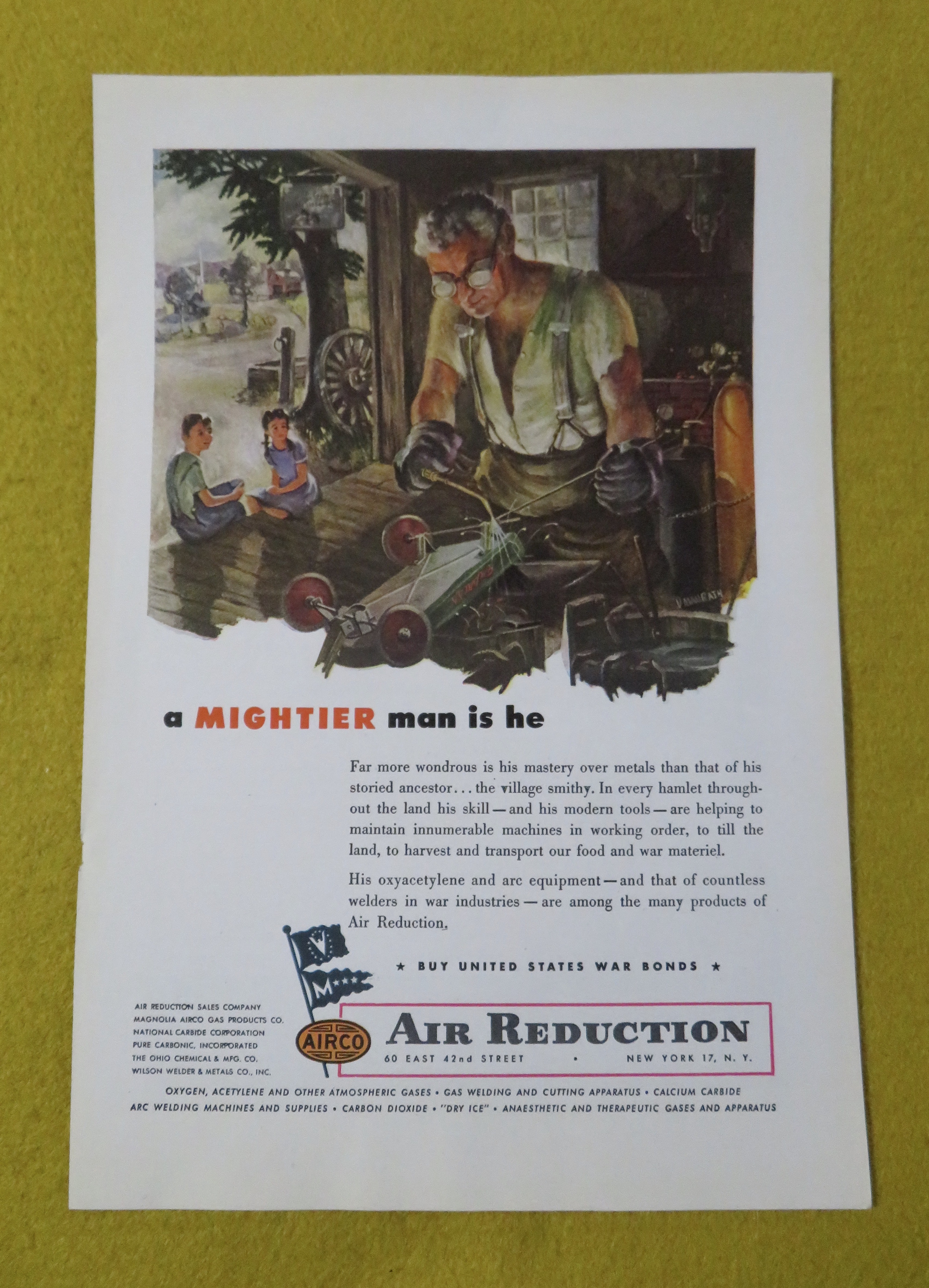 1945 Air Reduction with A Mightier Man Is He