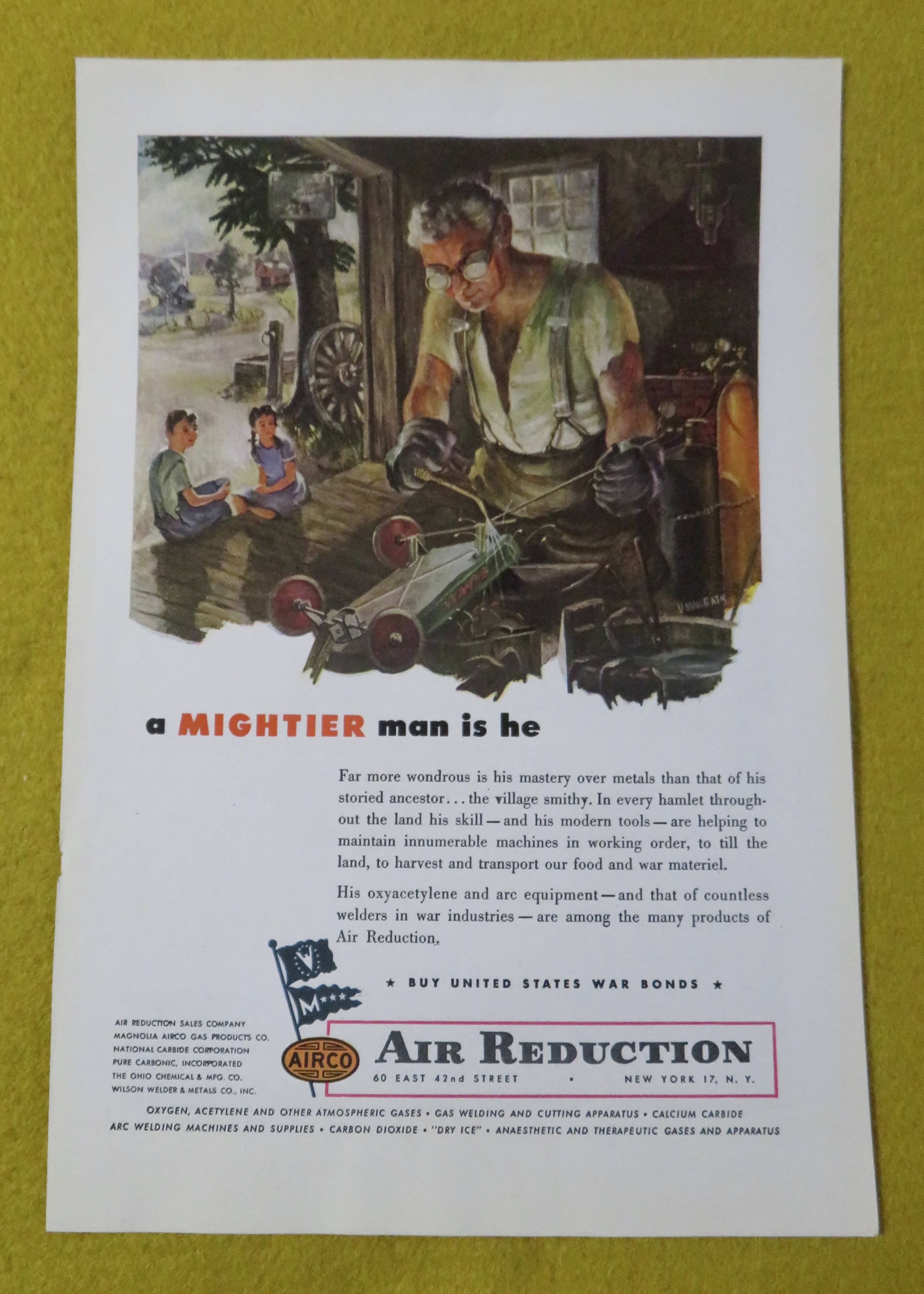 1945 Air Reduction with A Mightier Man Is He
