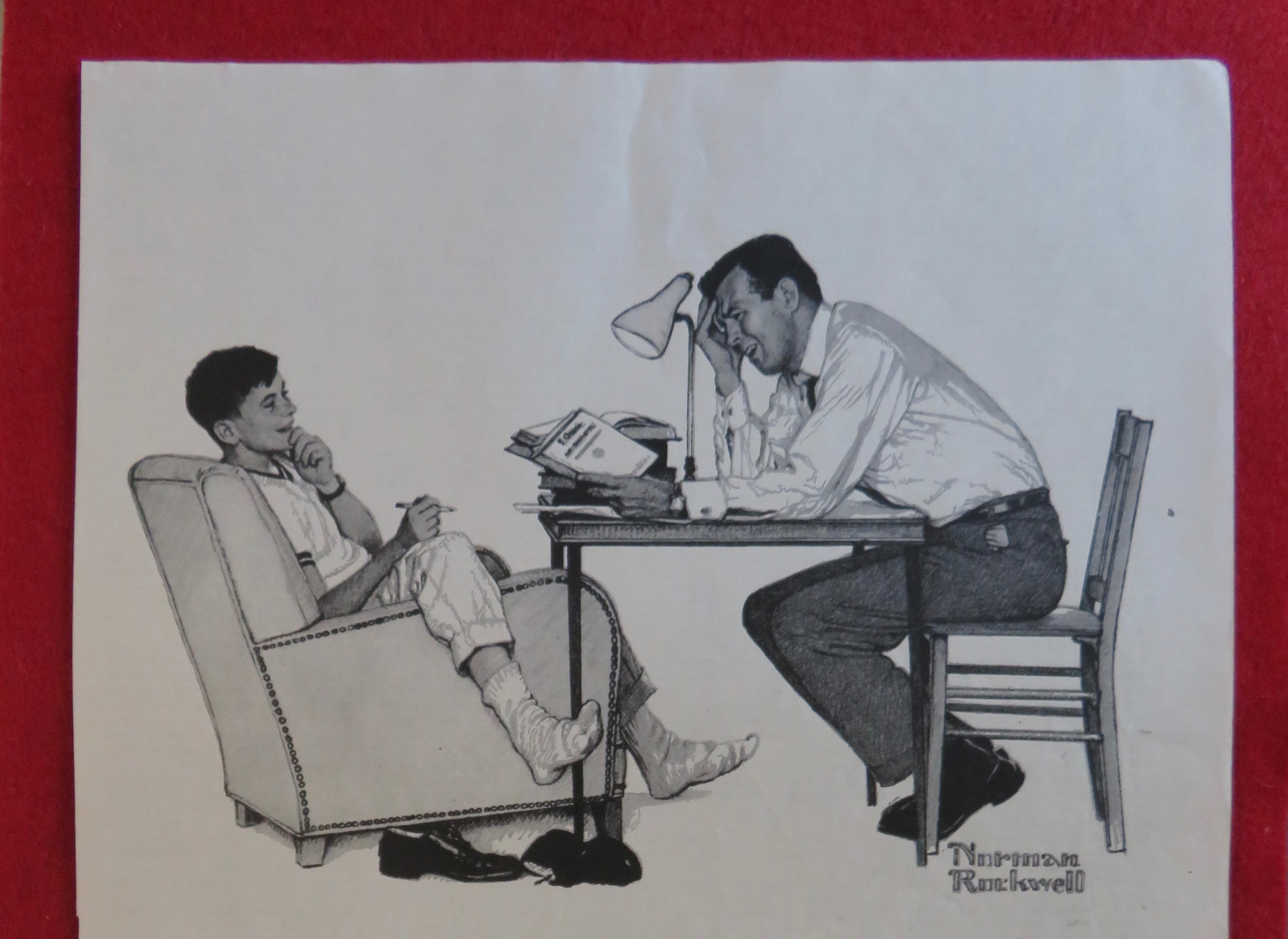 1958 Massachusetts Mutual Life Insurance By N Rockwell