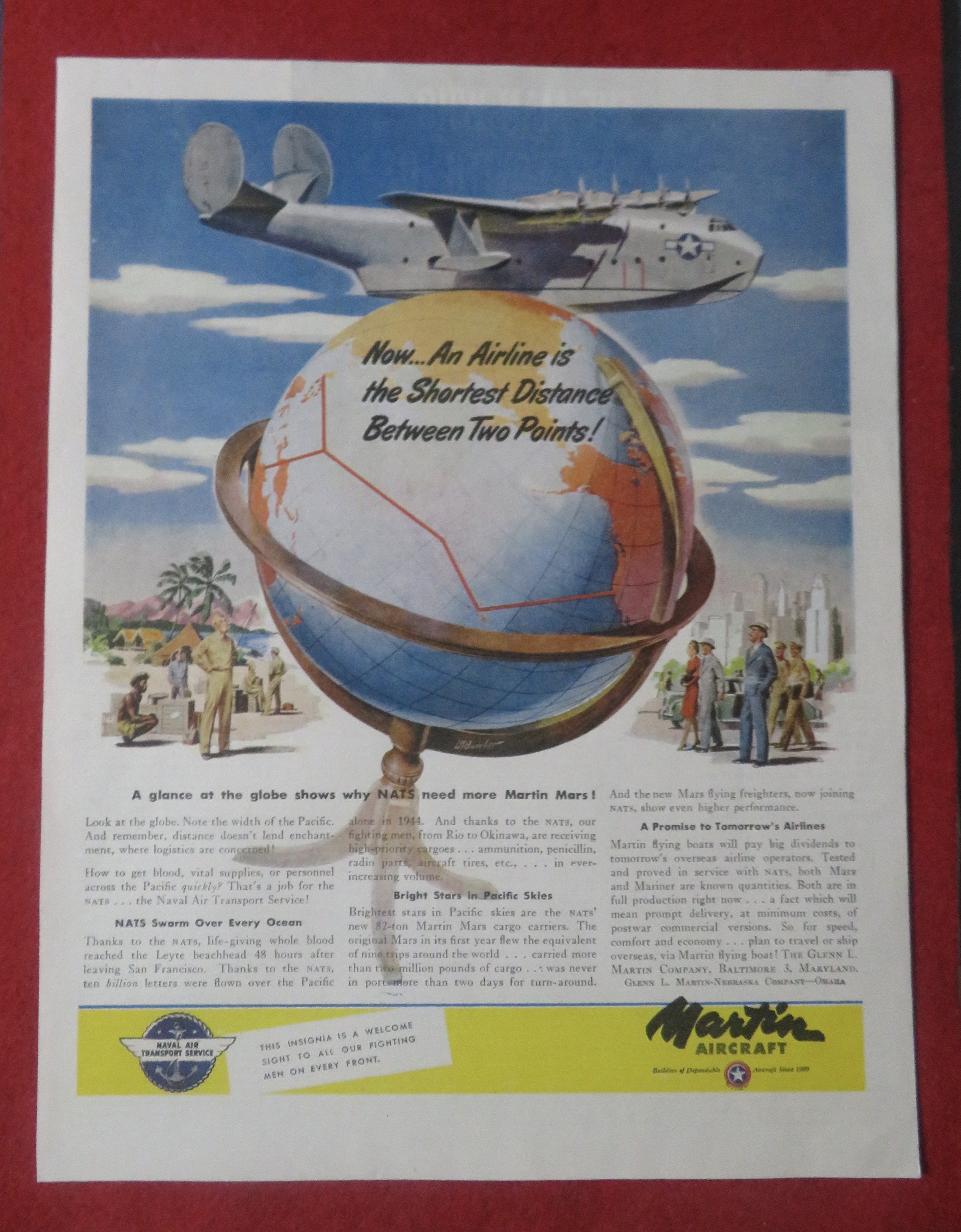 1948 Martin Aircraft with Airplane & Globe