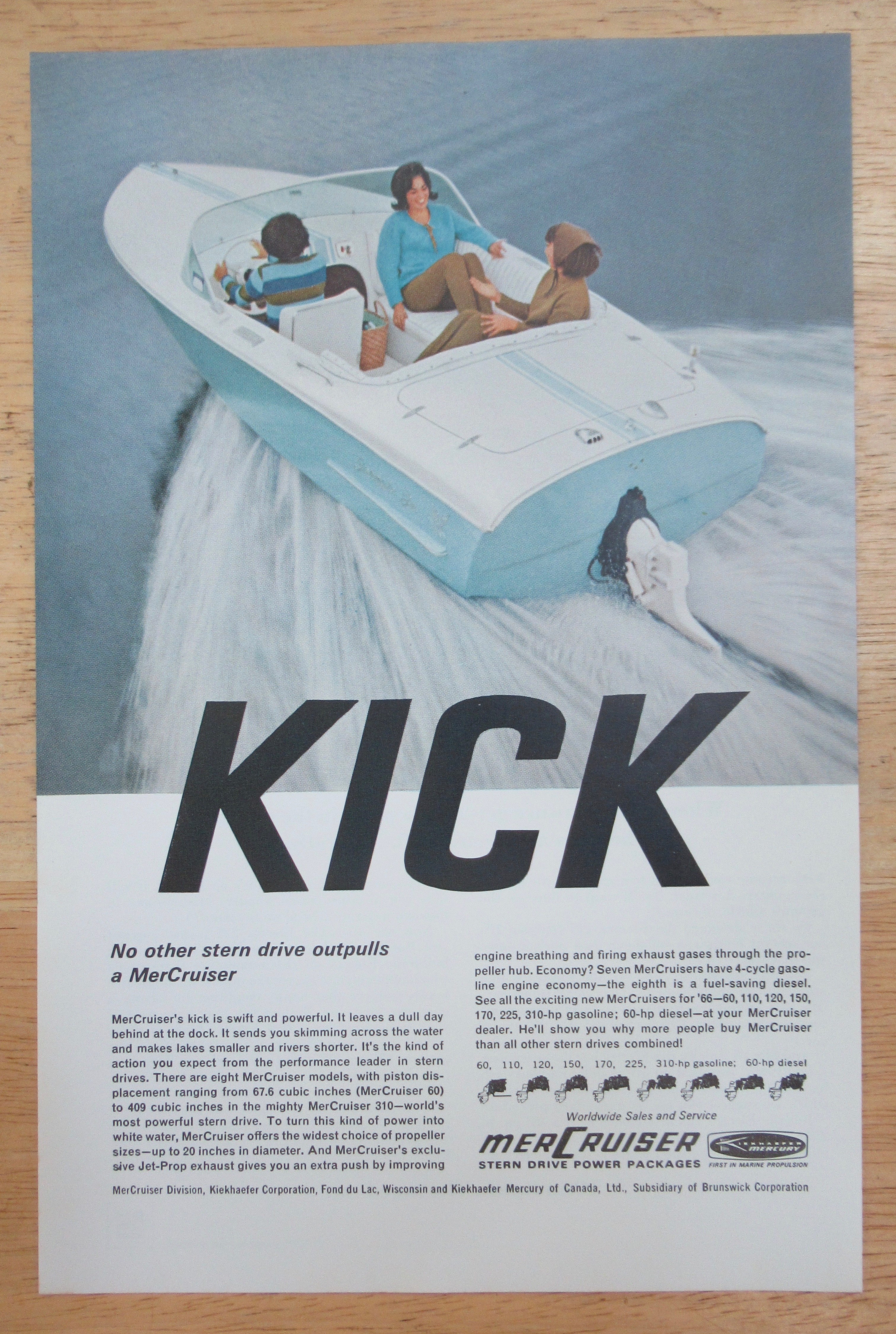 1966 Mercruiser with People Riding On A Speed Boat