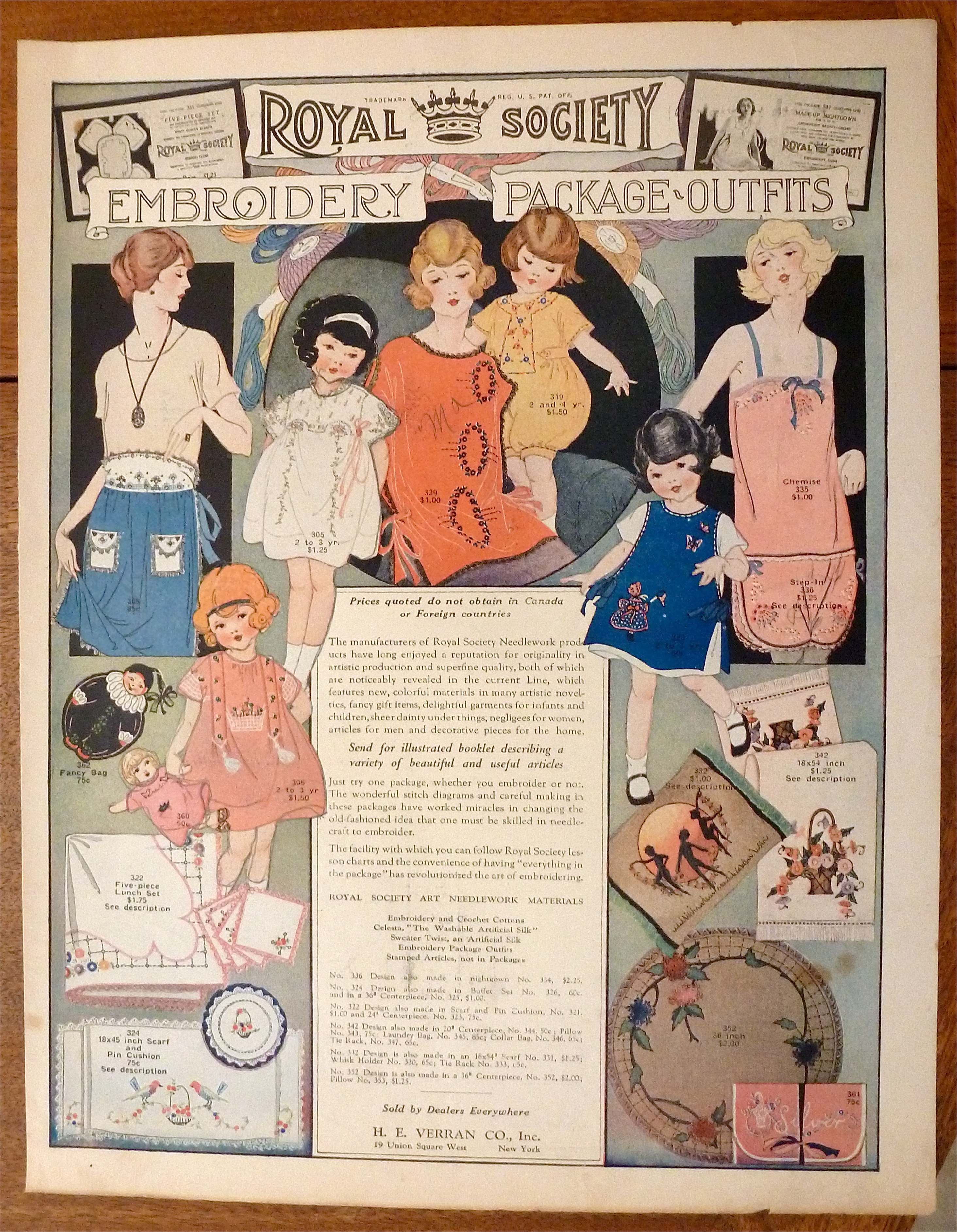 1923 Royal Society Embroidery with Different Fashions