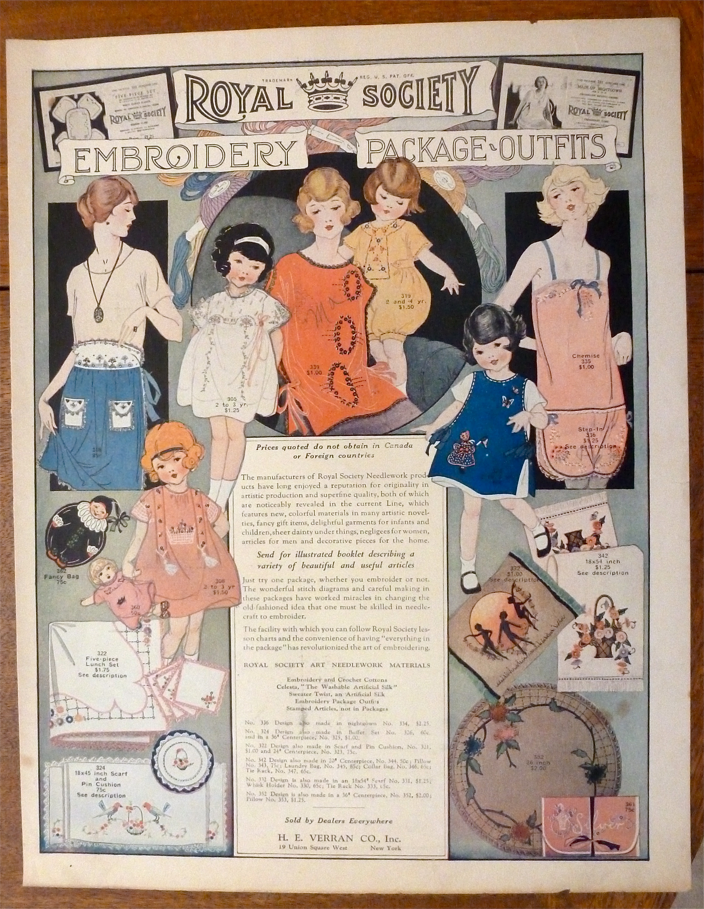 1923 Royal Society Embroidery with Different Fashions