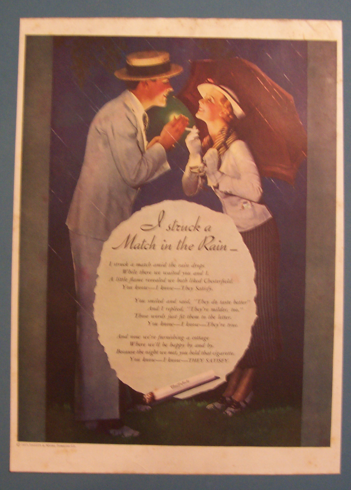 1935  Chesterfield Cigarettes