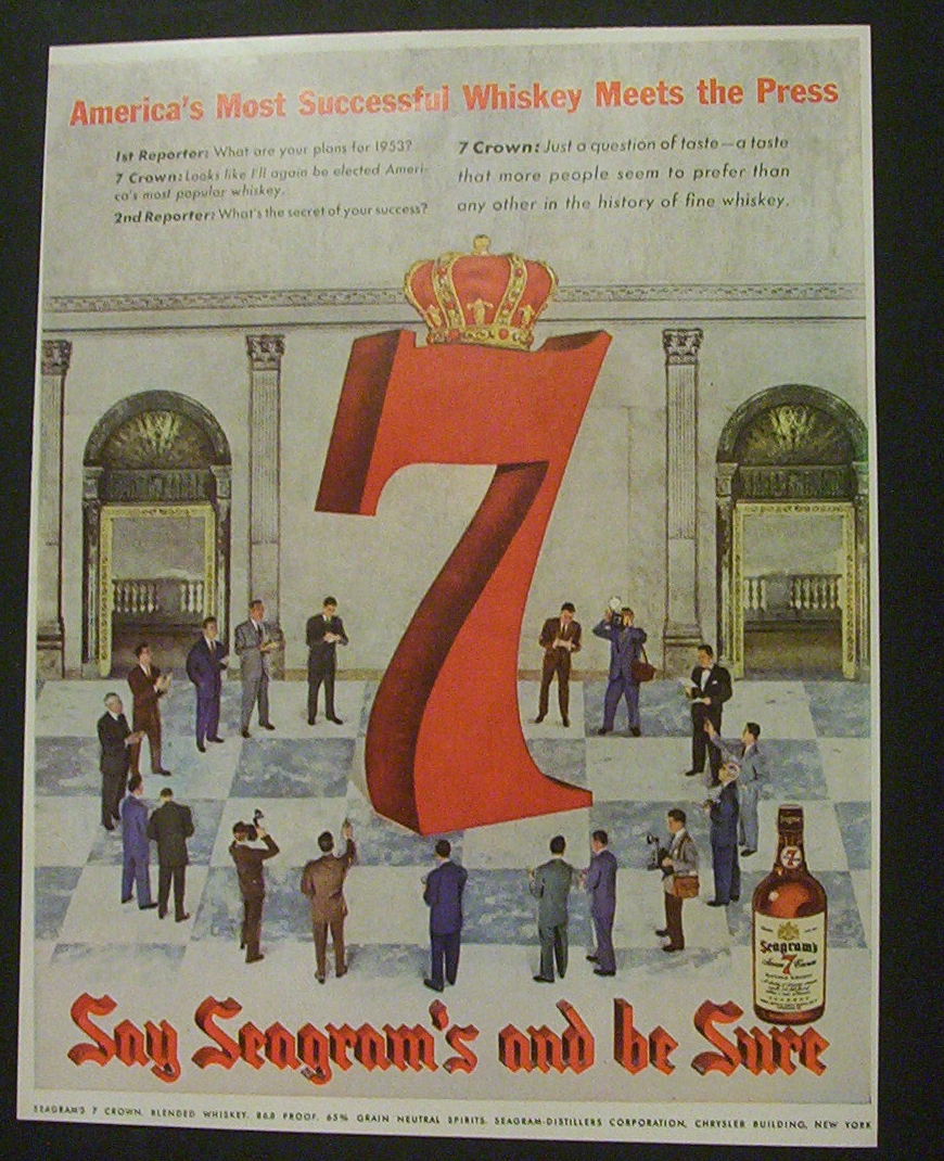 1952  Seagram's  7  Crown  Whiskey