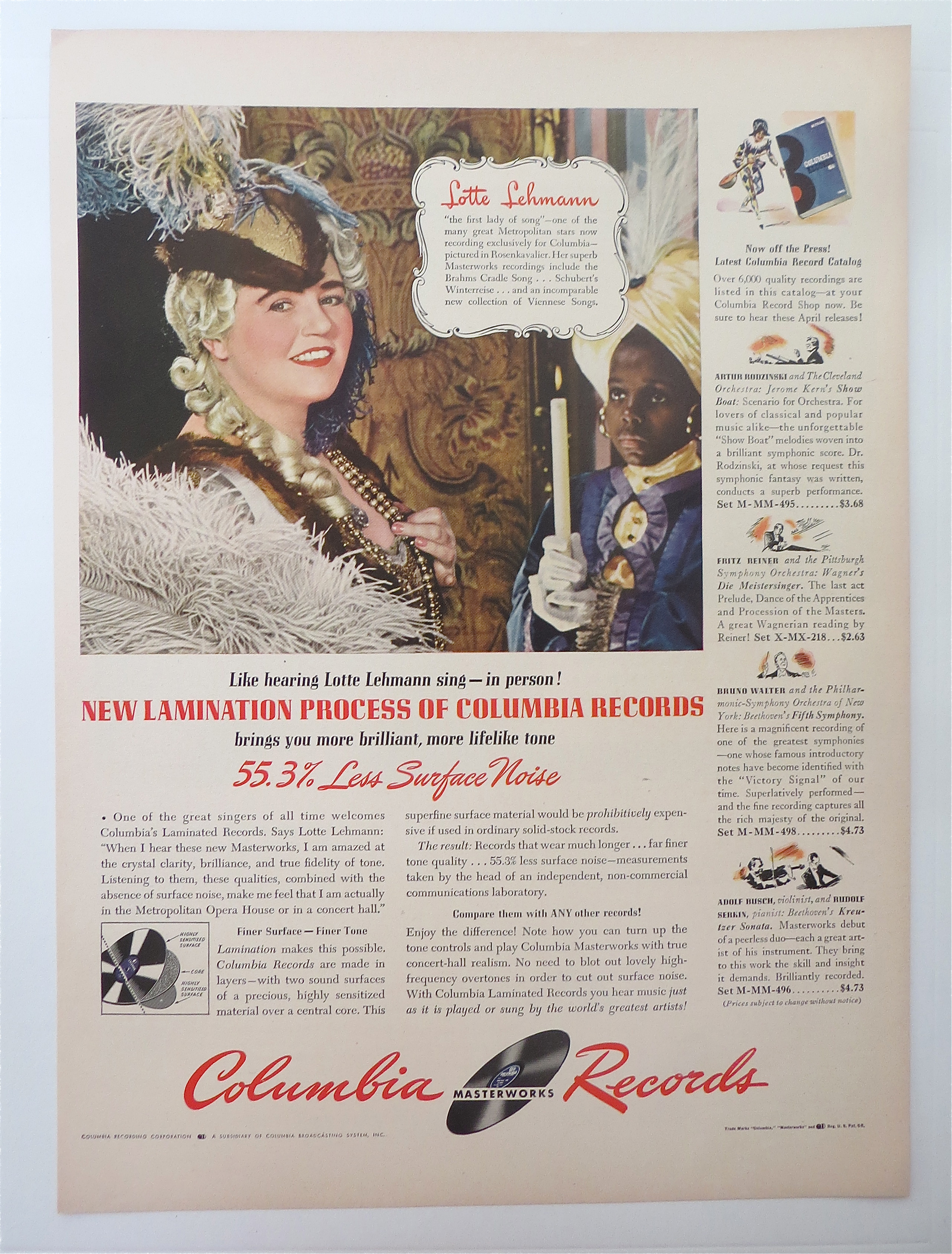 1942 Columbia Records with Lotte Lehmann