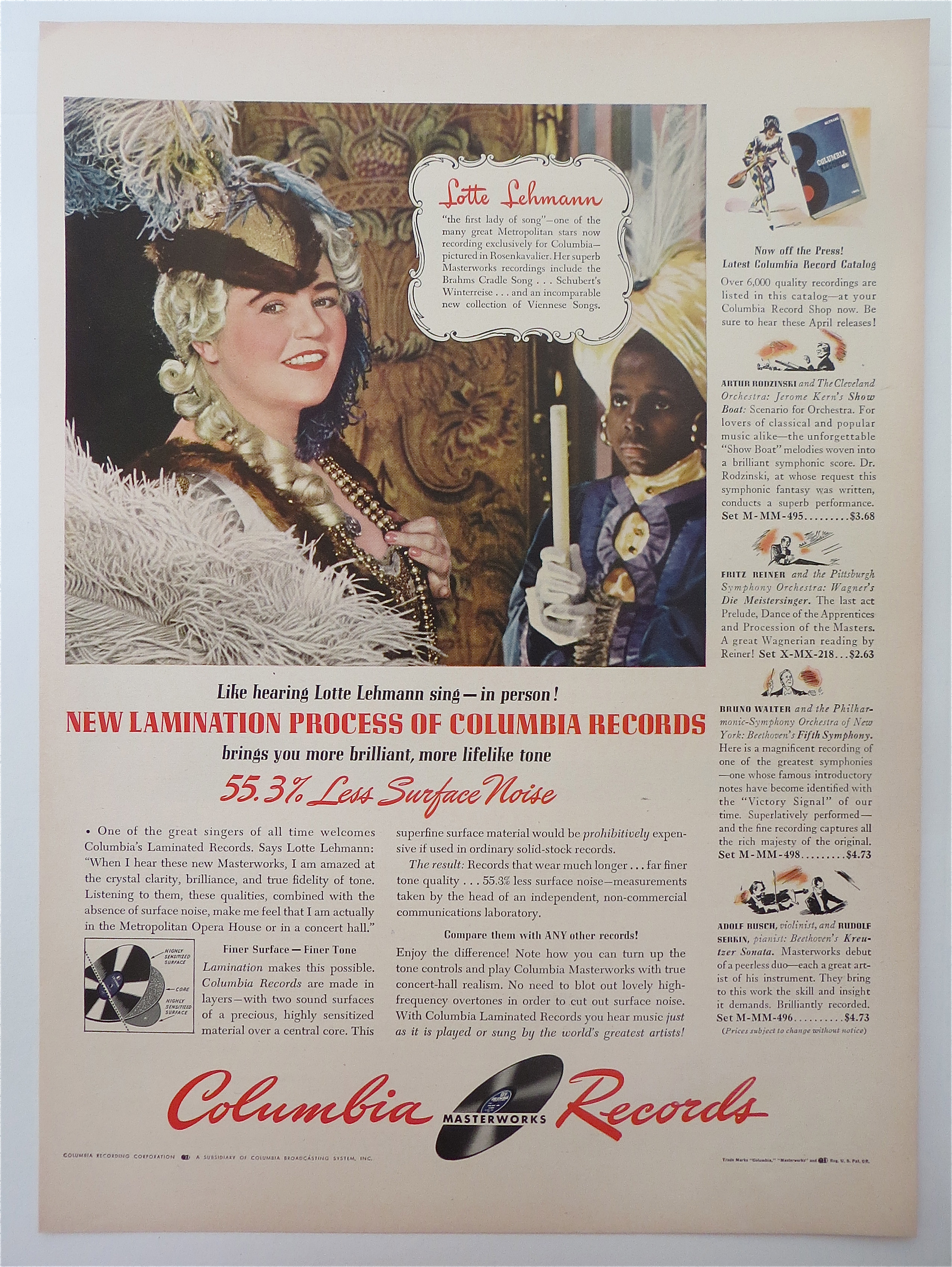 1942 Columbia Records with Lotte Lehmann