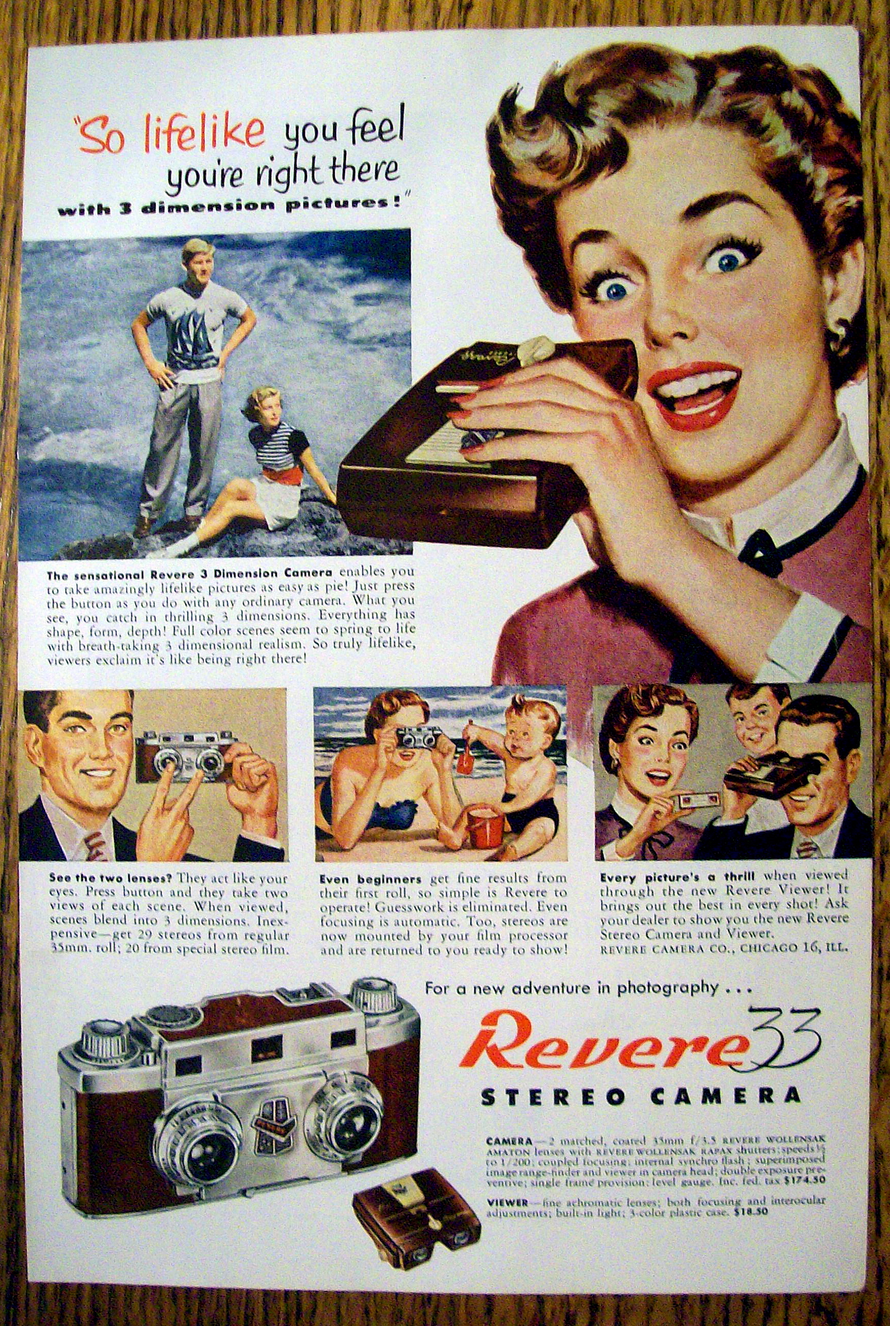 Vintage Ad: 1953 Revere 33 Stereo Camera